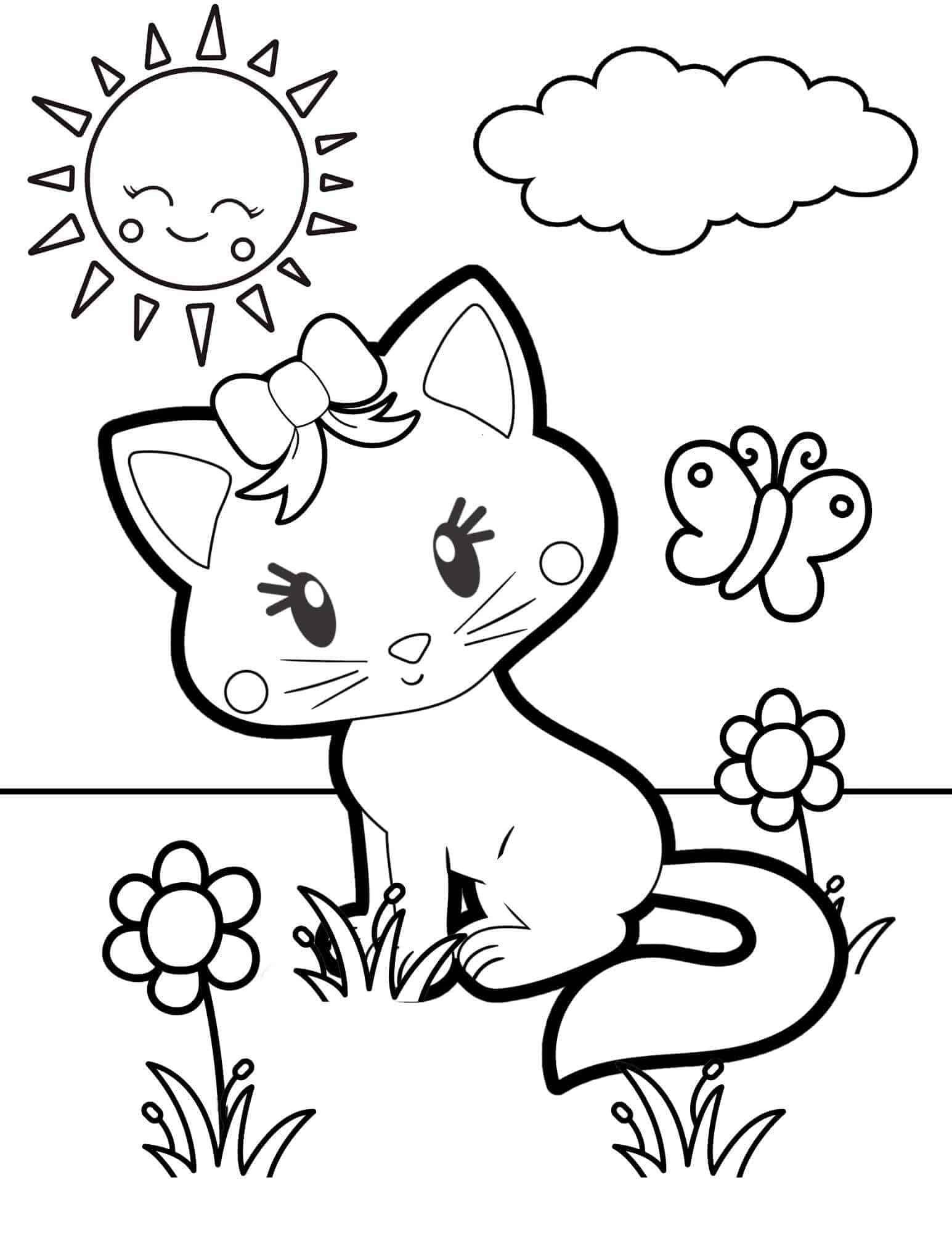10 Adorable Kitten Coloring Pages Free Printable Coloring Craze