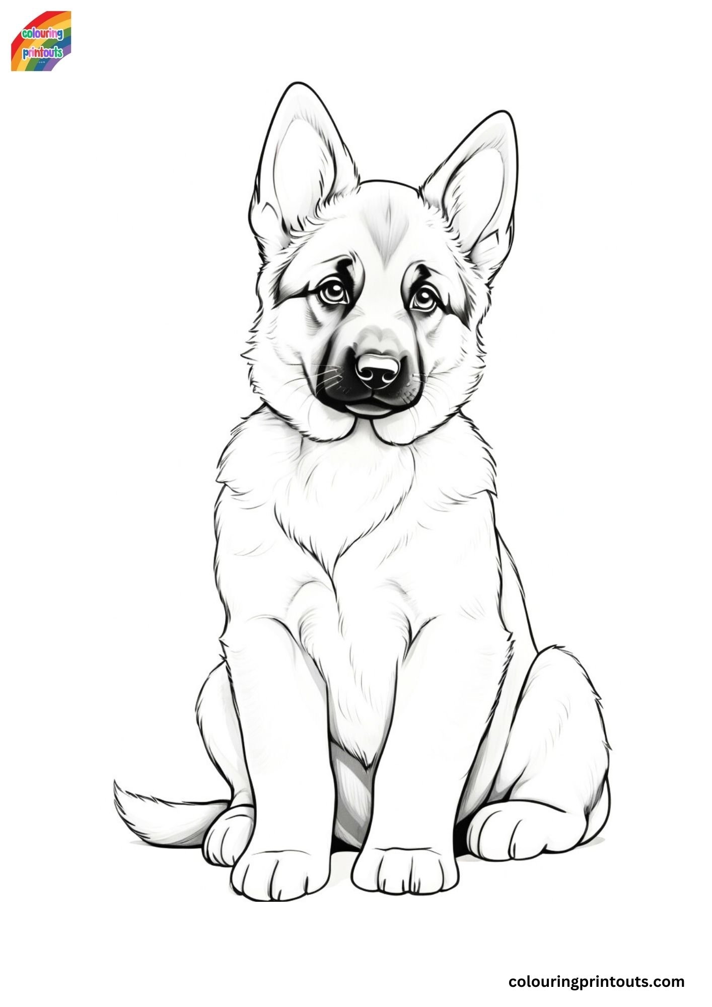 10 Coloring Pictures Of German Shepherds Free Downloads 