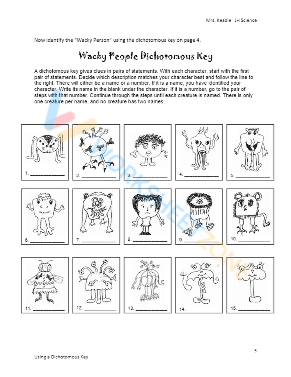 10 Free Printable Dichotomous Key Worksheet Collection Worksheets 