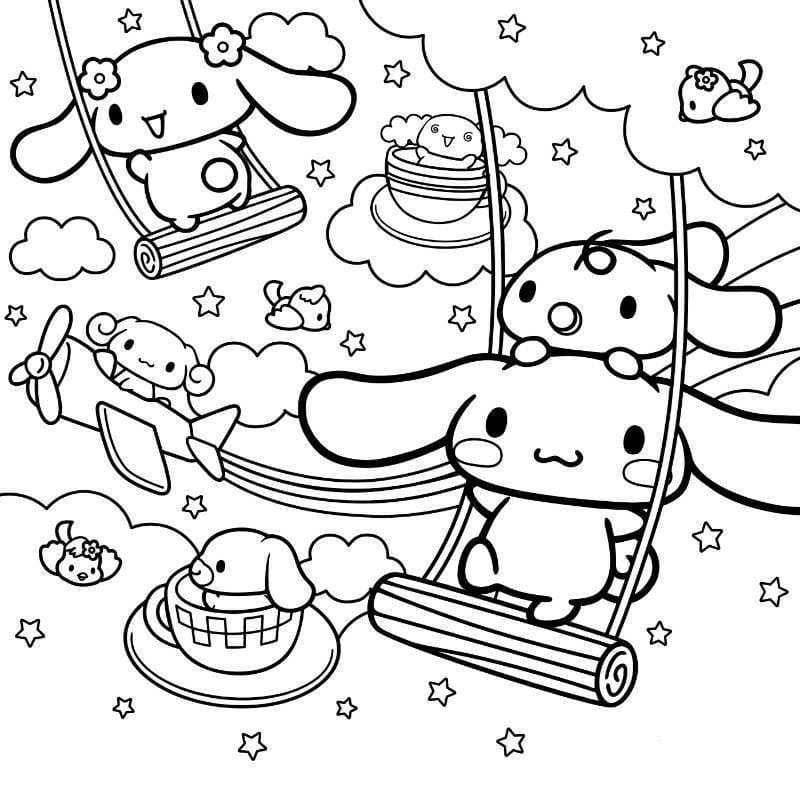 10 Hello Kitty Coloring Pages Cinnamon Roll Coloring Craze