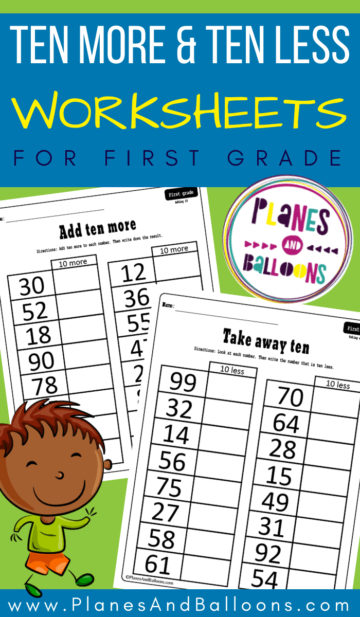 10 More And 10 Less Worksheets