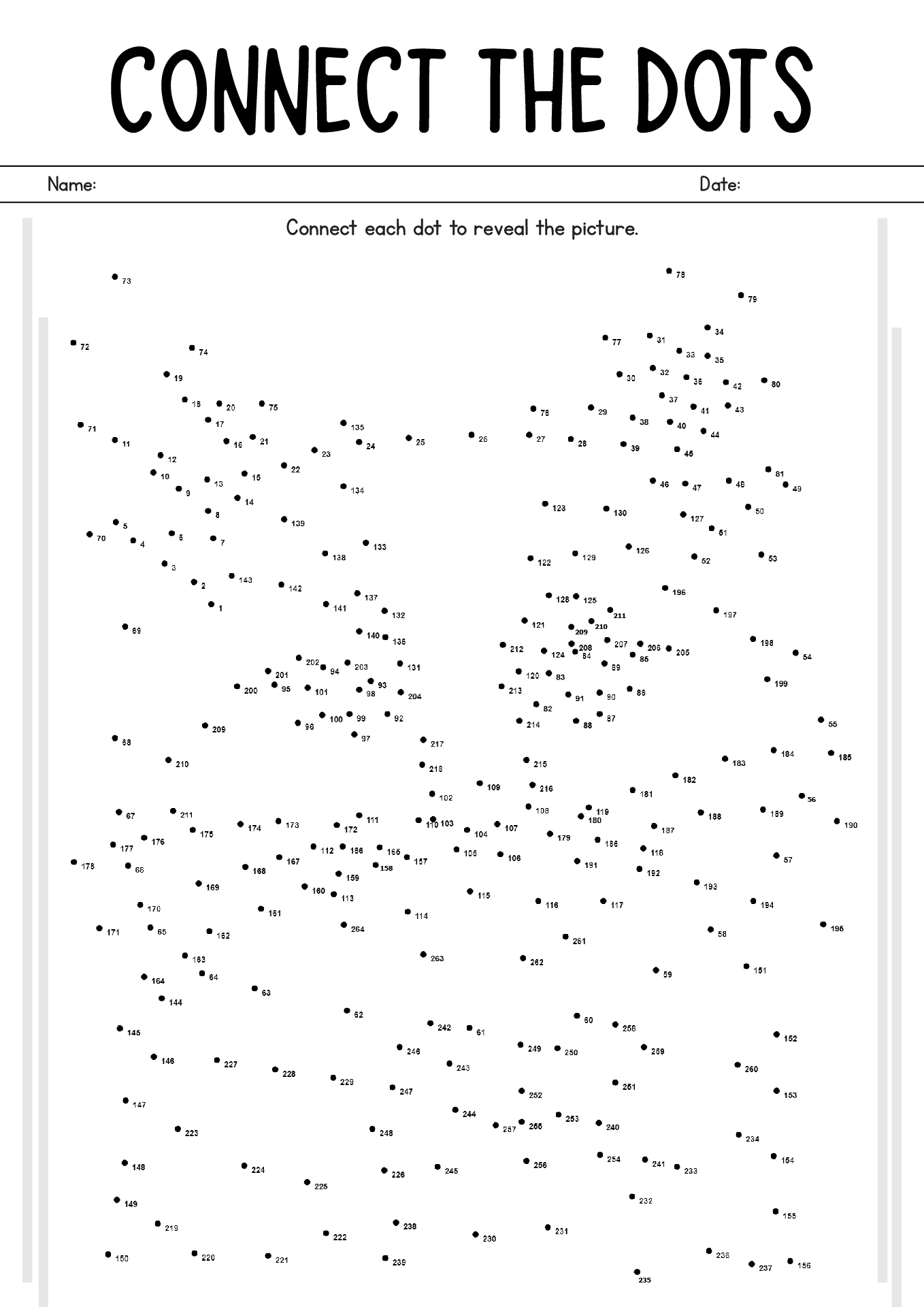 100 Connect The Dots Worksheet