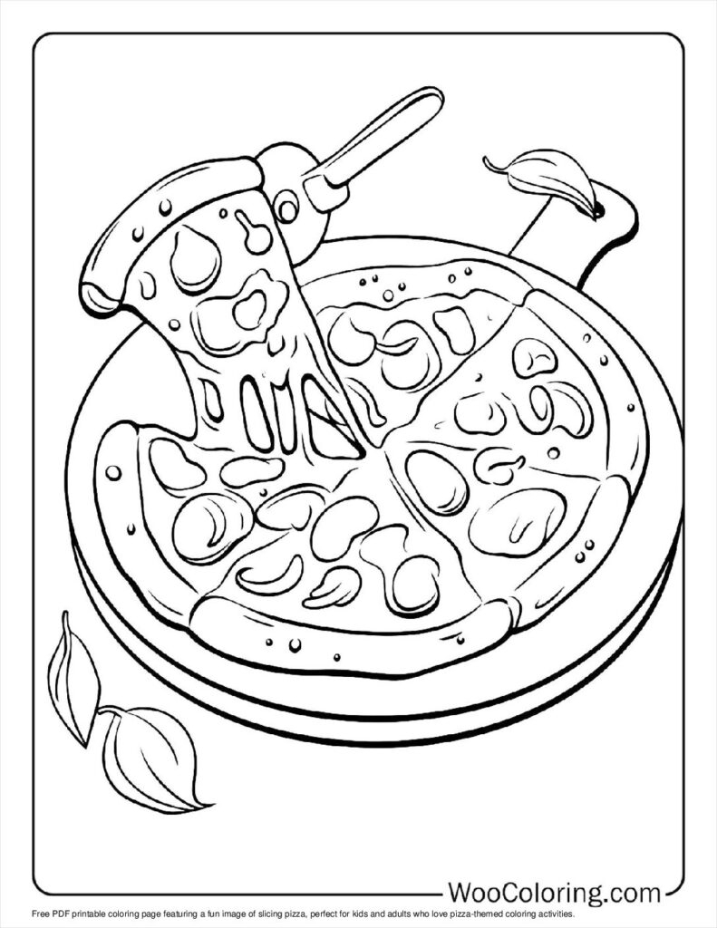 pizza coloring pages