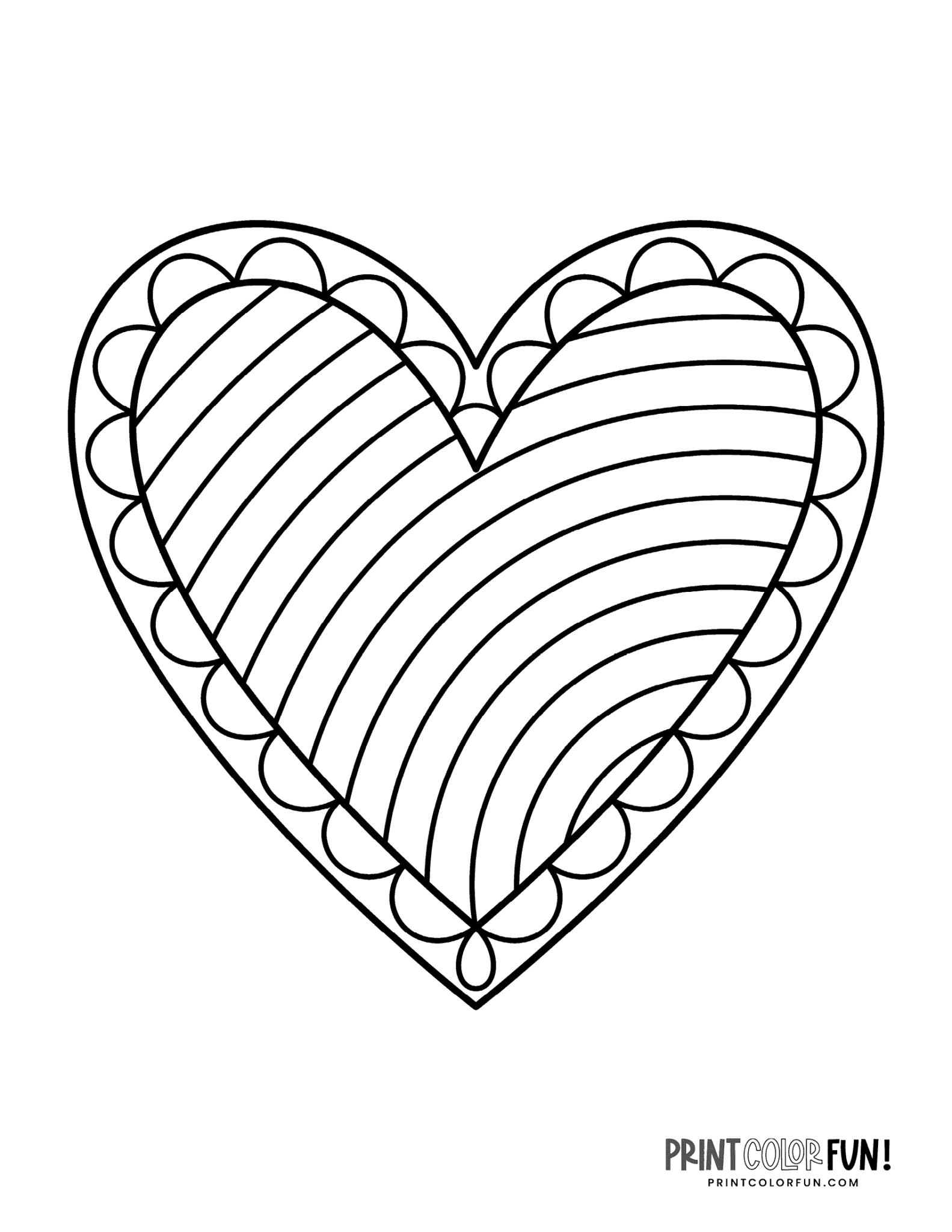 100 Printable Heart Coloring Pages A Huge Collection Of Hearts For 