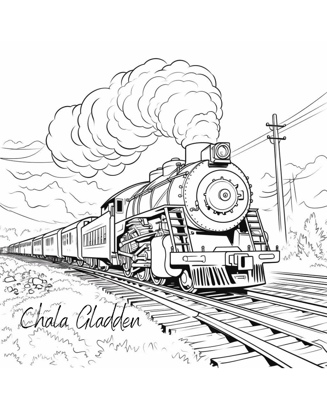 100 Printable Trains And Things Instant Download Coloring Pages Fun For