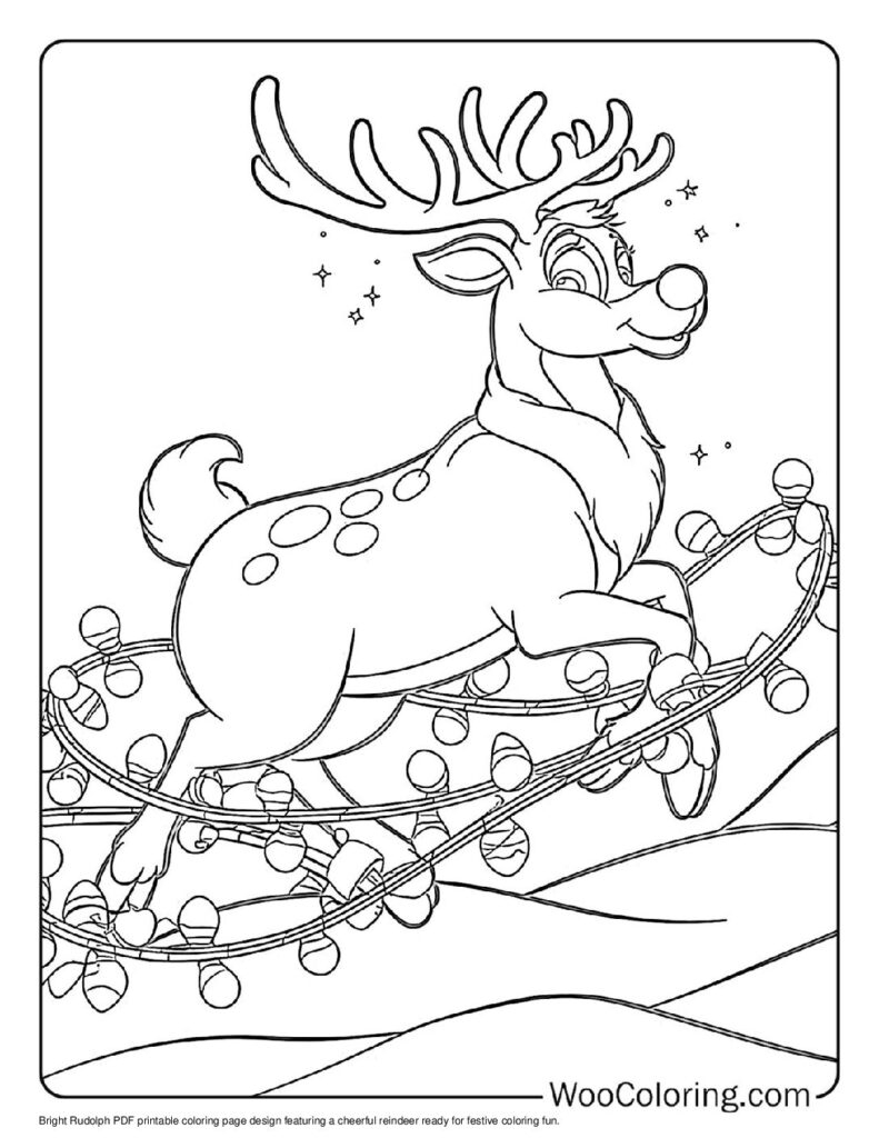 100 Rudolph Coloring Pages Free PDF To Print Woo Coloring