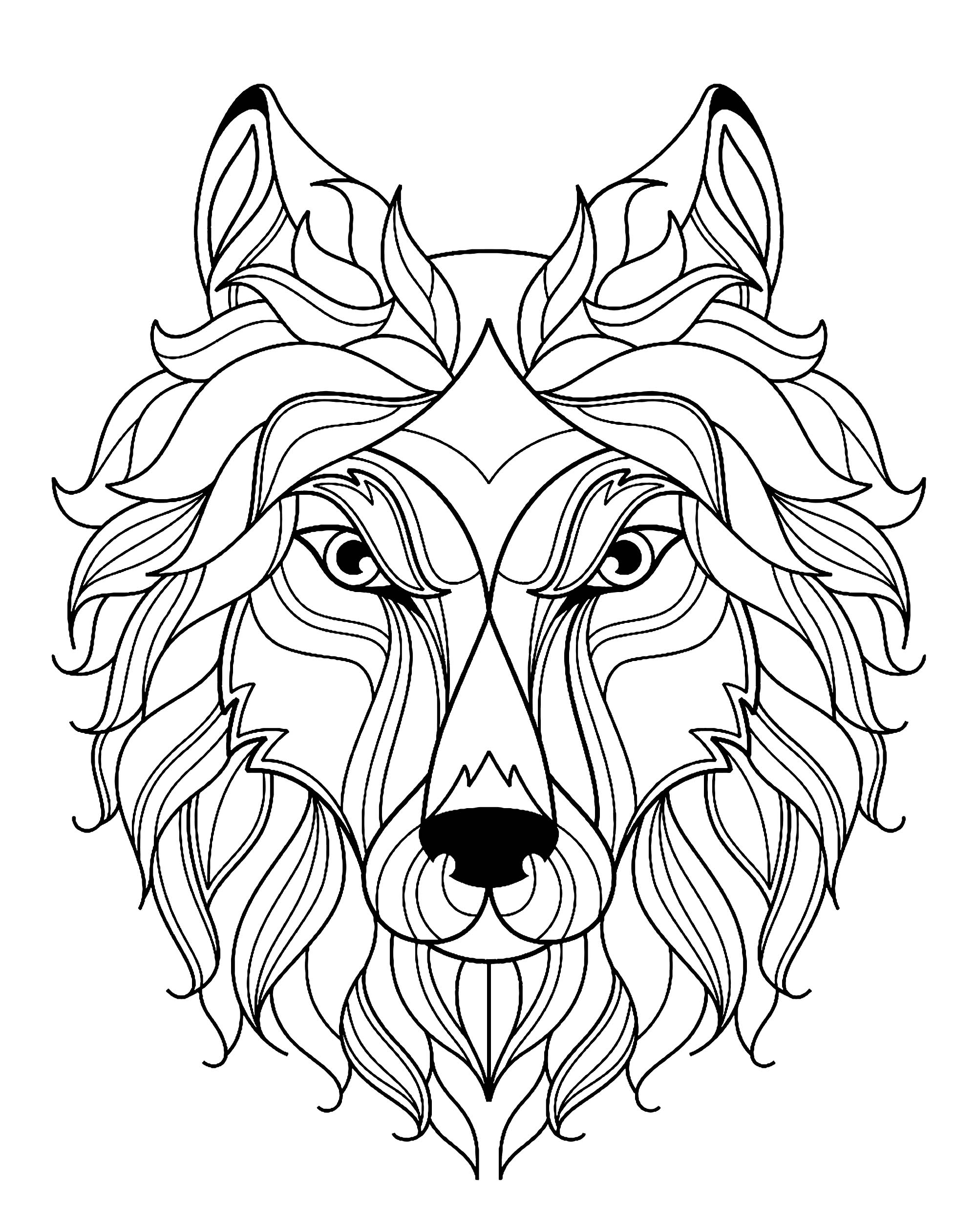 100 Wolf Coloring Pages Leryrevolution