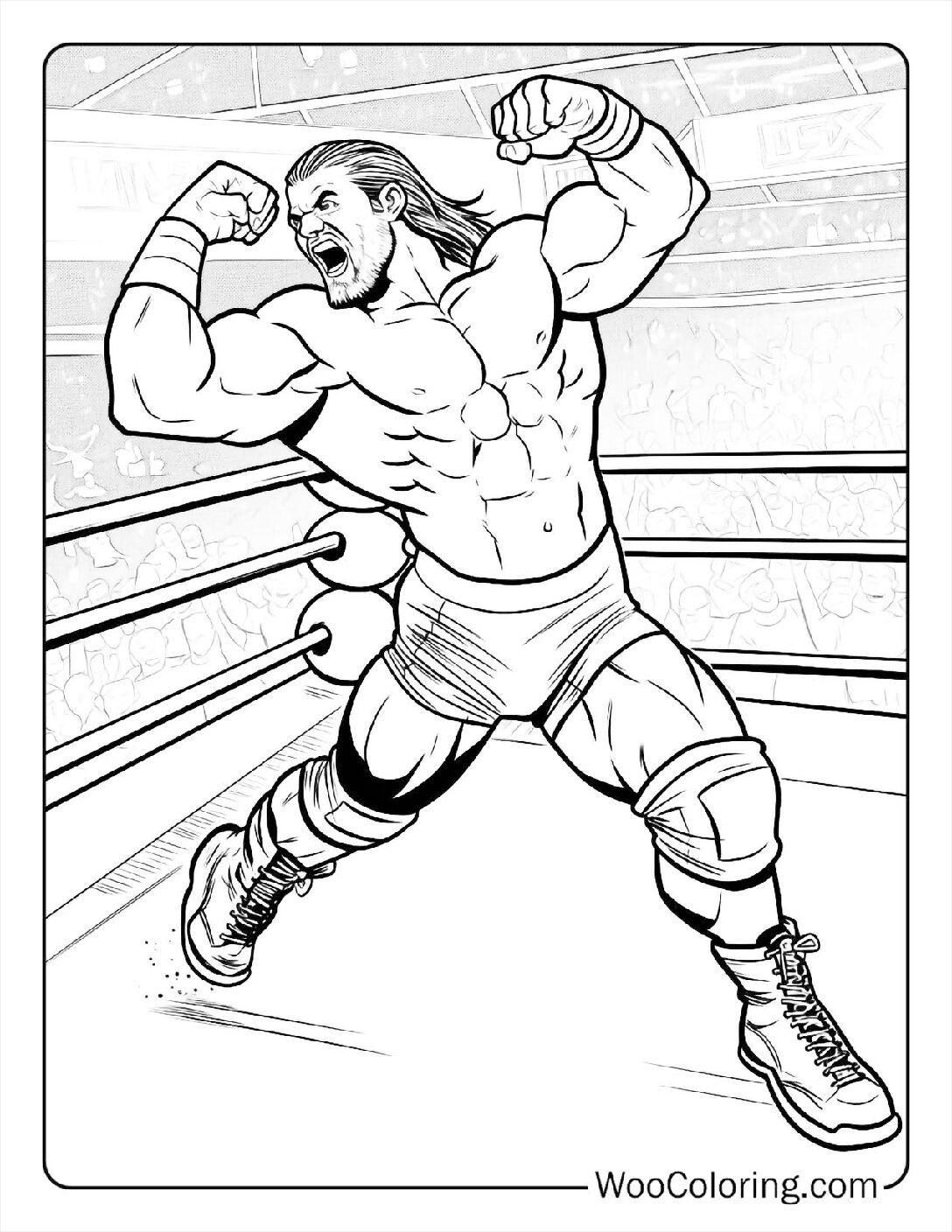 100 Wrestling WWE Coloring Pages FREE Printable PDF Woo Coloring