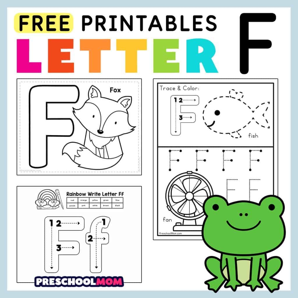 11 Letter F Printable Preschool Worksheets Coloring Pages A 