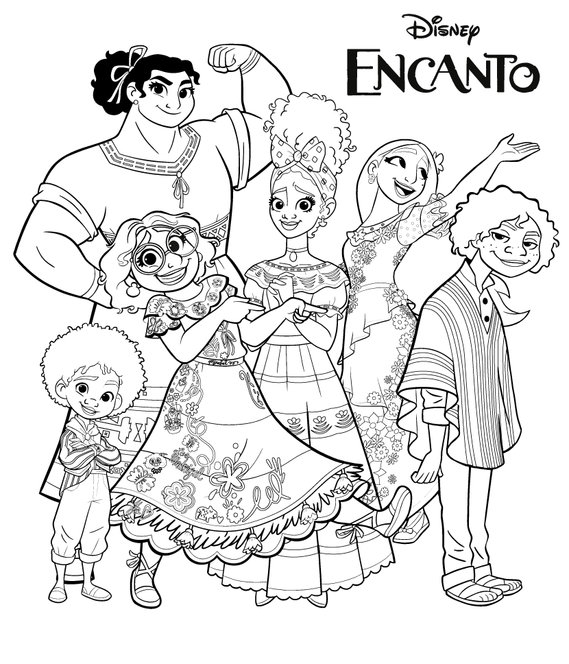 116 Encanto Coloring Pages ColoringPagesOnly