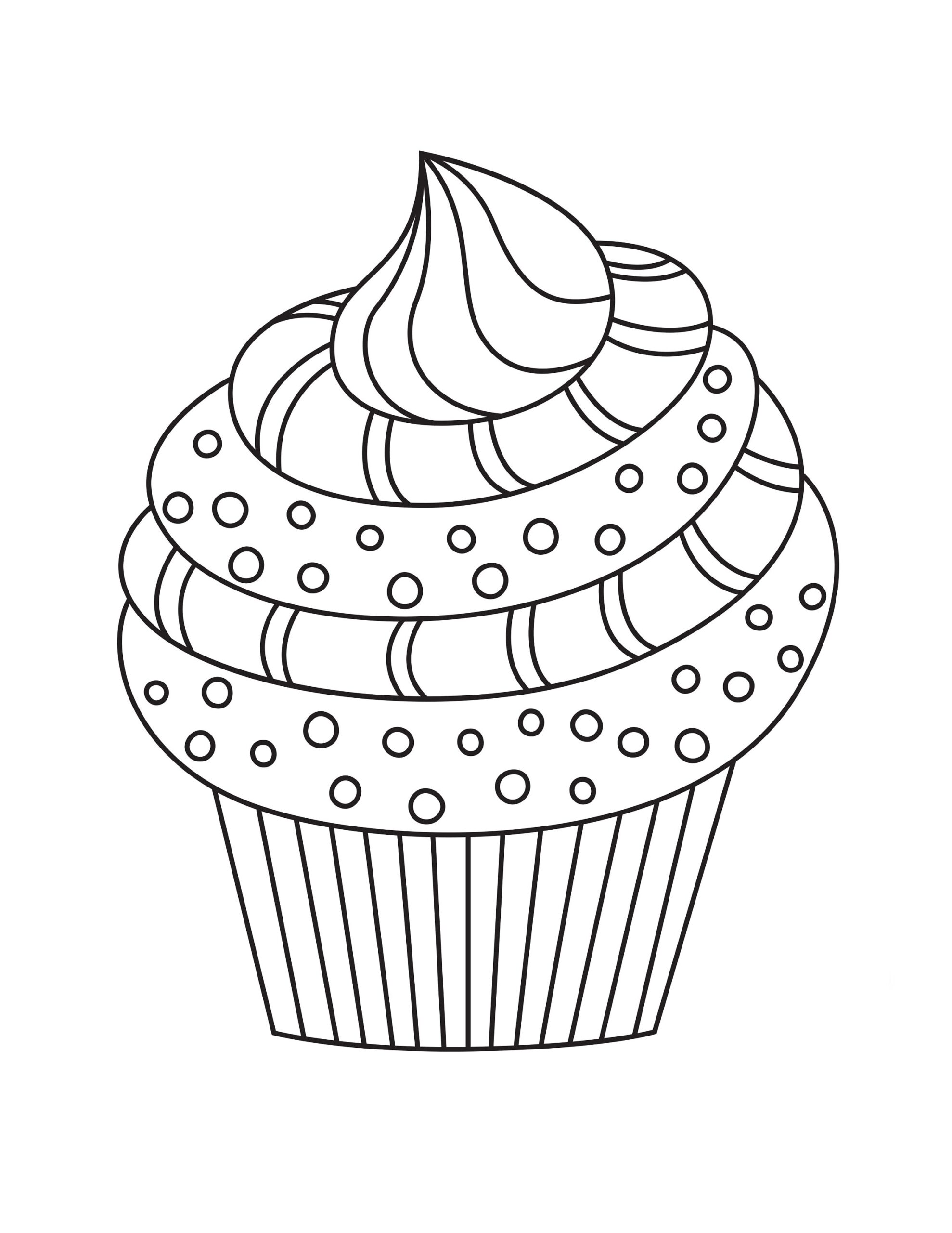12 Printable Cupcake Coloring Pages Etsy