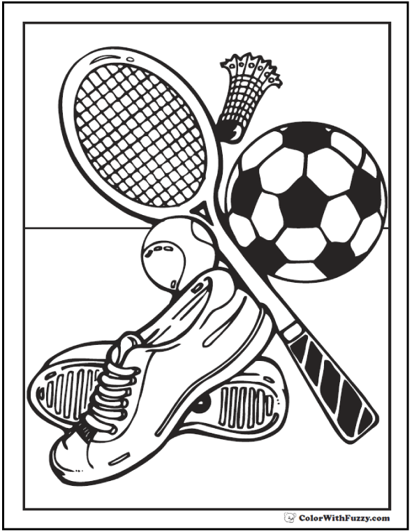 121 Sports Coloring Sheets Customize And Print PDF