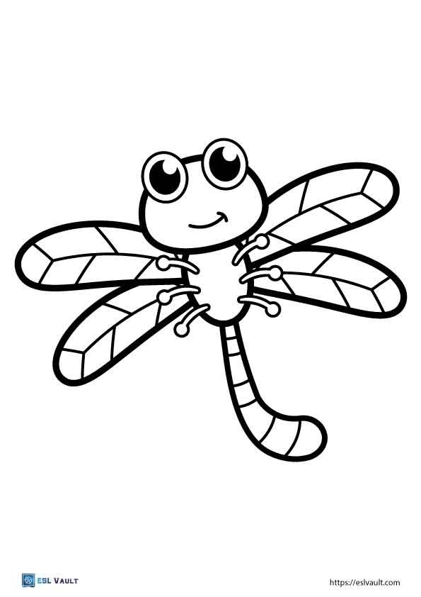 14 Beautiful Dragonfly Coloring Pages ESL Vault