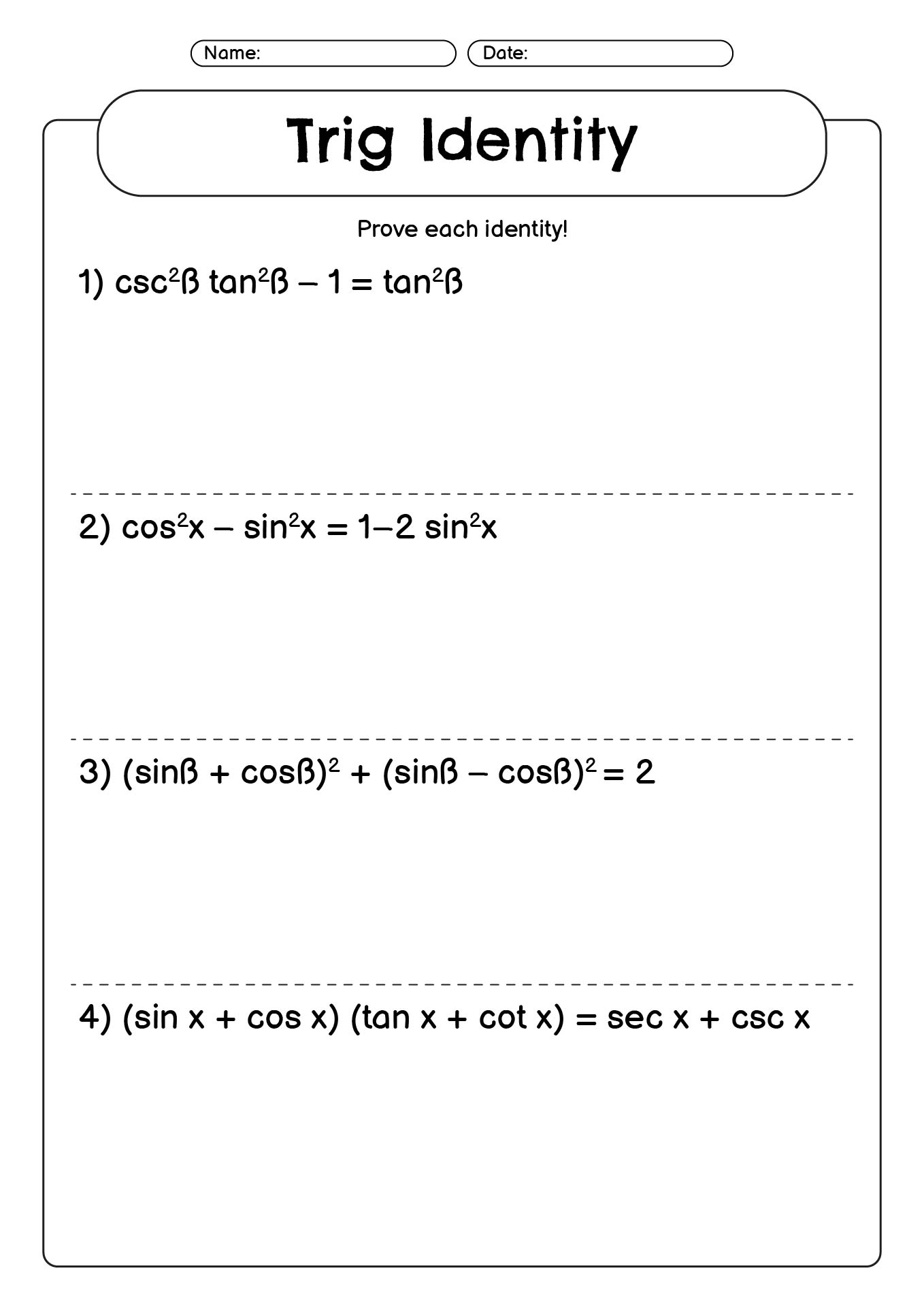 14 Trigonometry Trig Worksheets Free PDF At Worksheeto