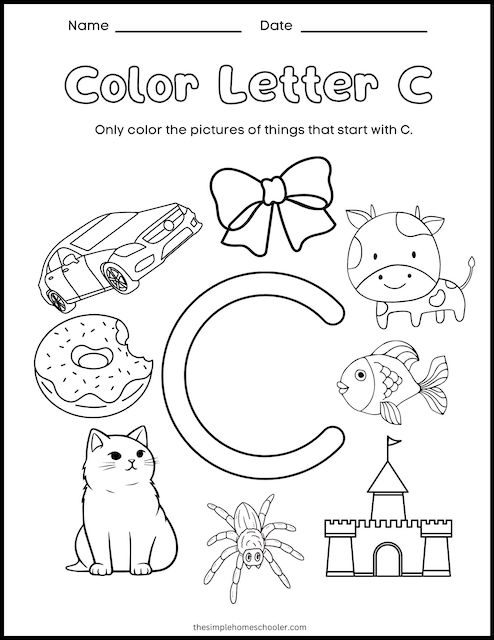 15 Free Letter C Worksheets Easy Print The Simple Homeschooler 15 Free Letter C Worksheets Easy Print The Simple Homeschooler