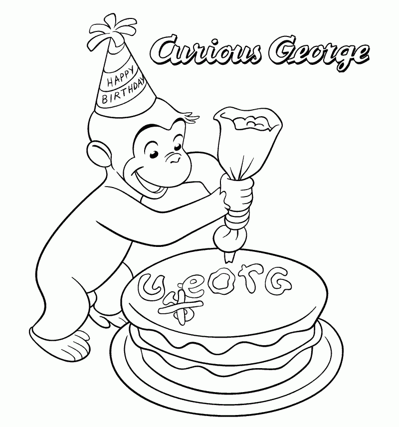 15 Free Printable Curious George Coloring Pages