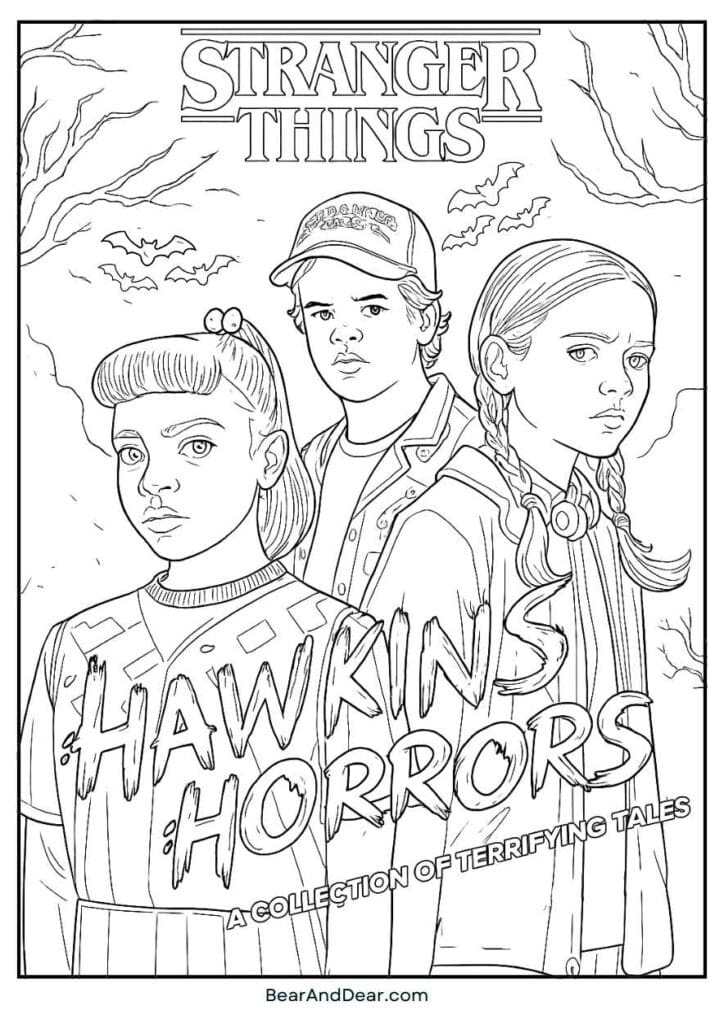 15 Free Stranger Things Coloring Pages Bear Dear 15 Free Stranger Things Coloring Pages Bear Dear
