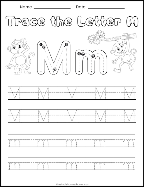 15 Letter M Worksheets Free Easy Print The Simple Homeschooler 15 Letter M Worksheets Free Easy Print The Simple Homeschooler