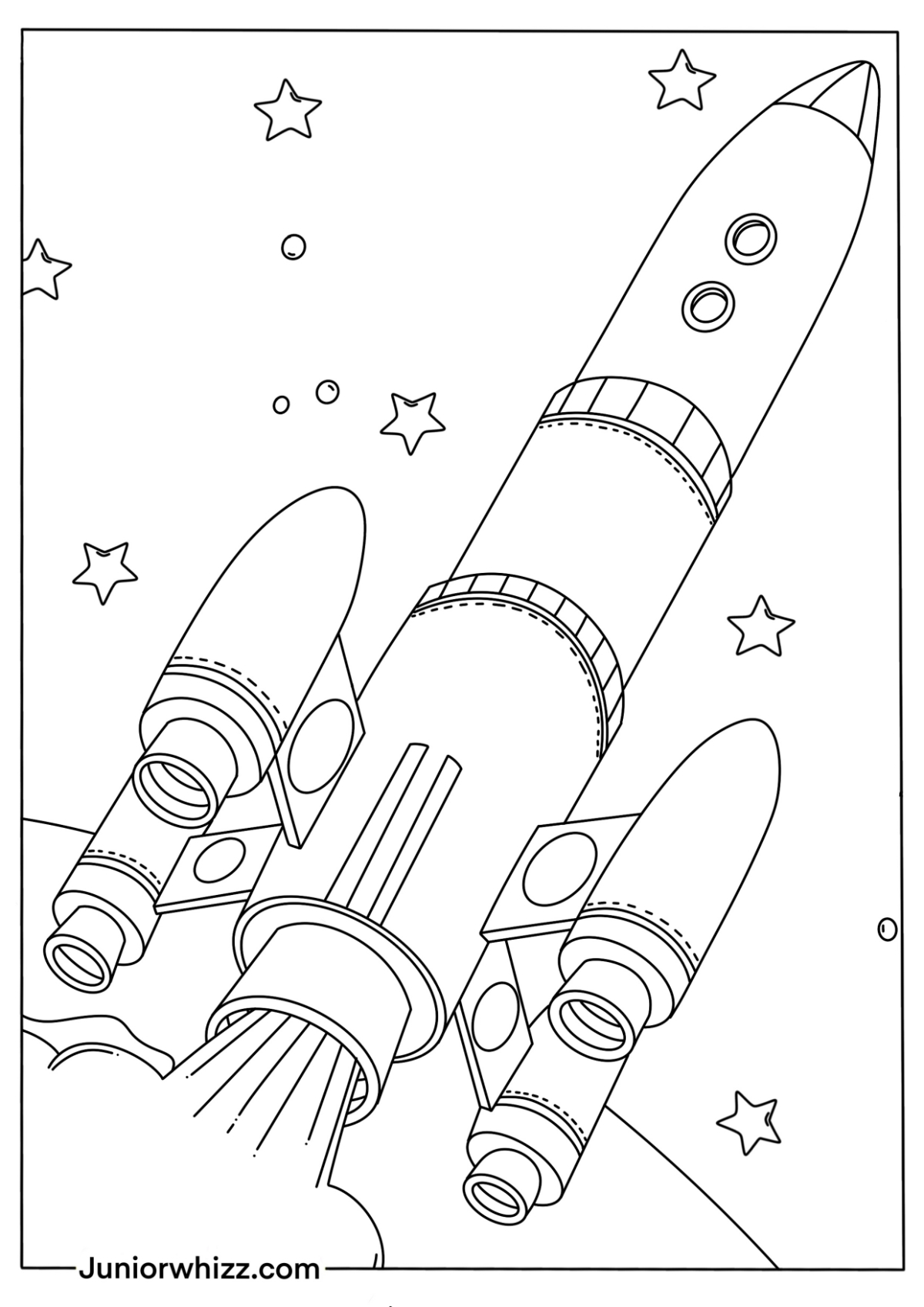 15 Rocketship Coloring Pages For Kids Printable PDFs 