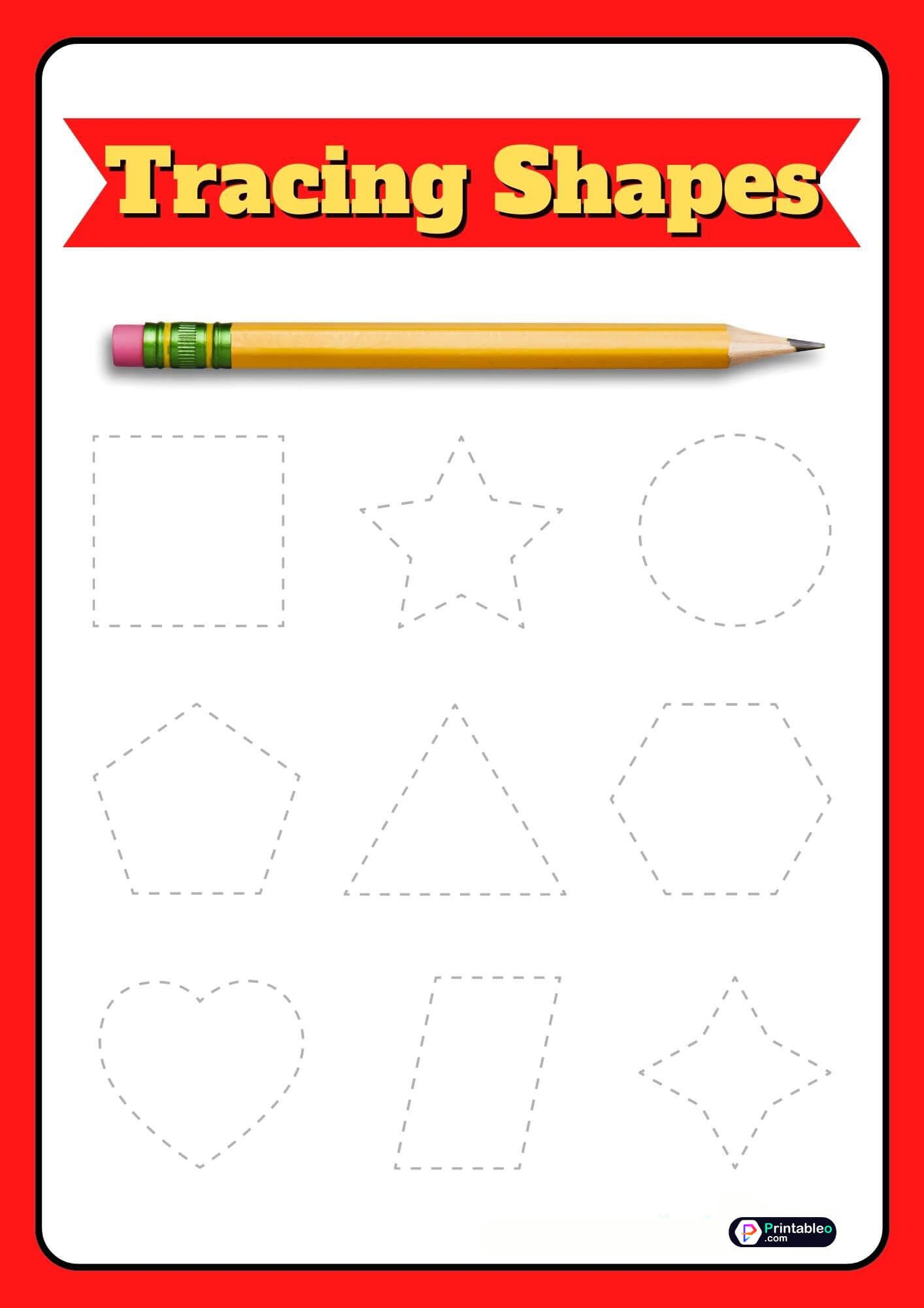 15 Tracing Shapes Worksheets FREE Printable PDFs
