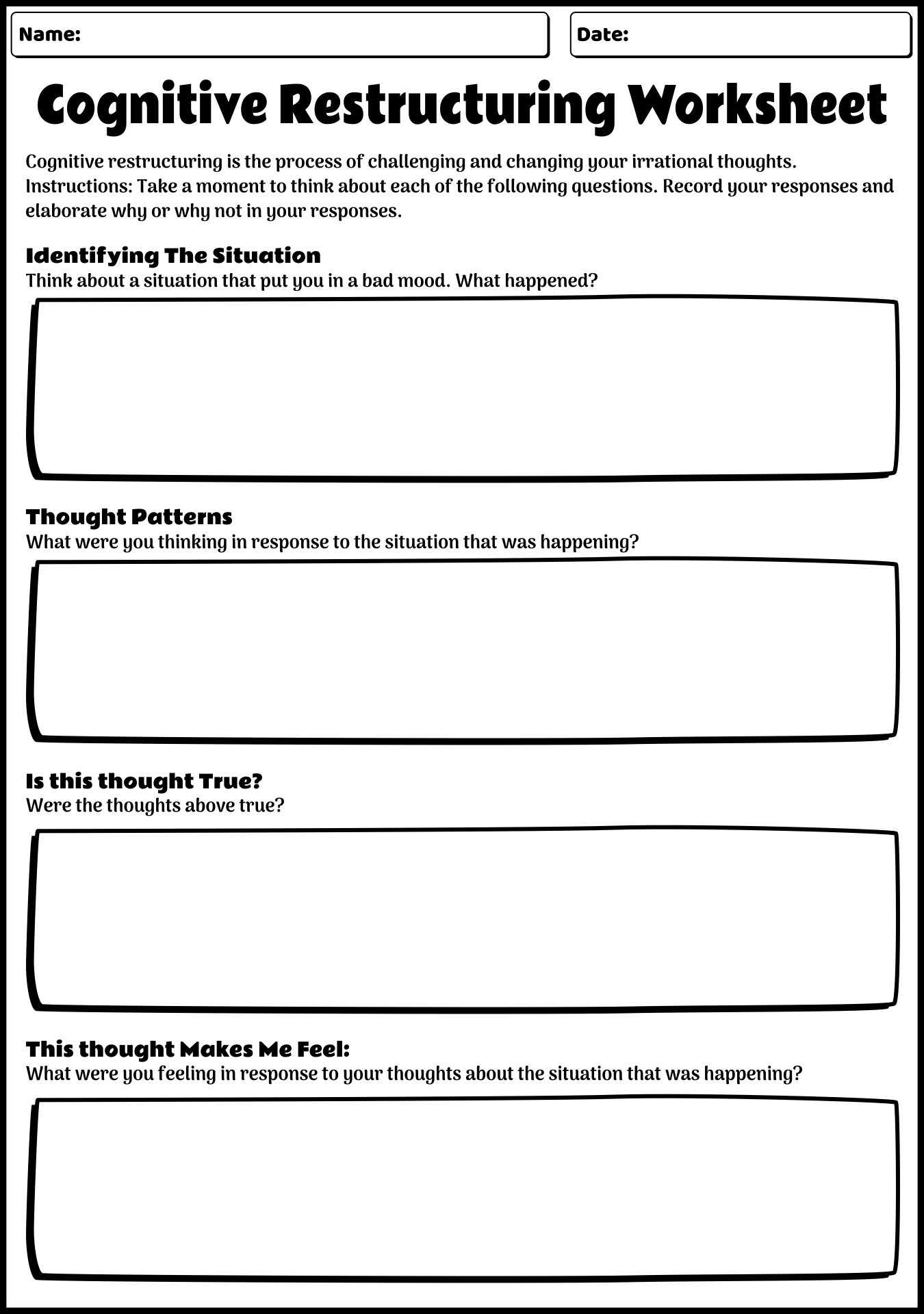 16 Cognitive Therapy Worksheets Free PDF At Worksheeto 16 Cognitive Therapy Worksheets Free PDF At Worksheeto