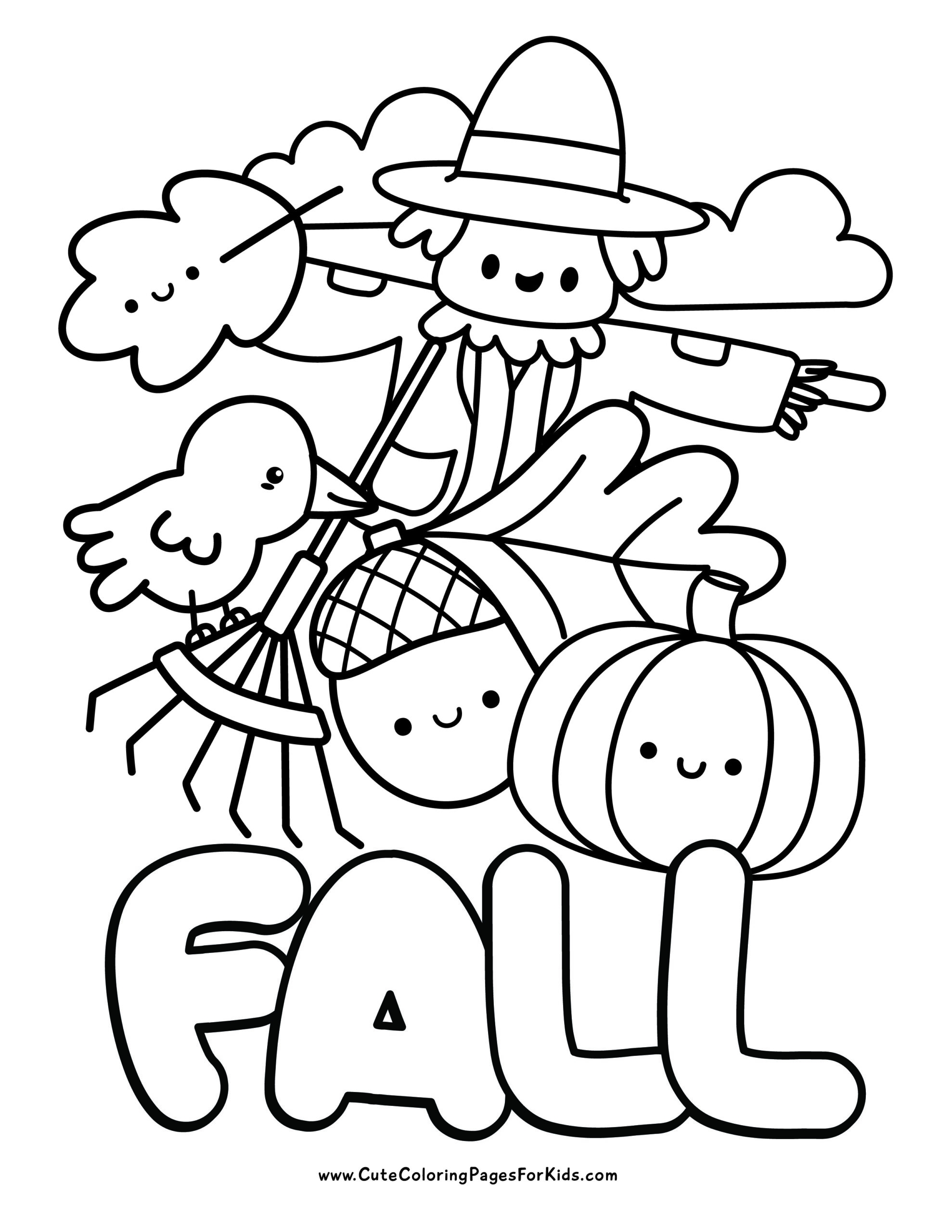 fall coloring page fall coloring page