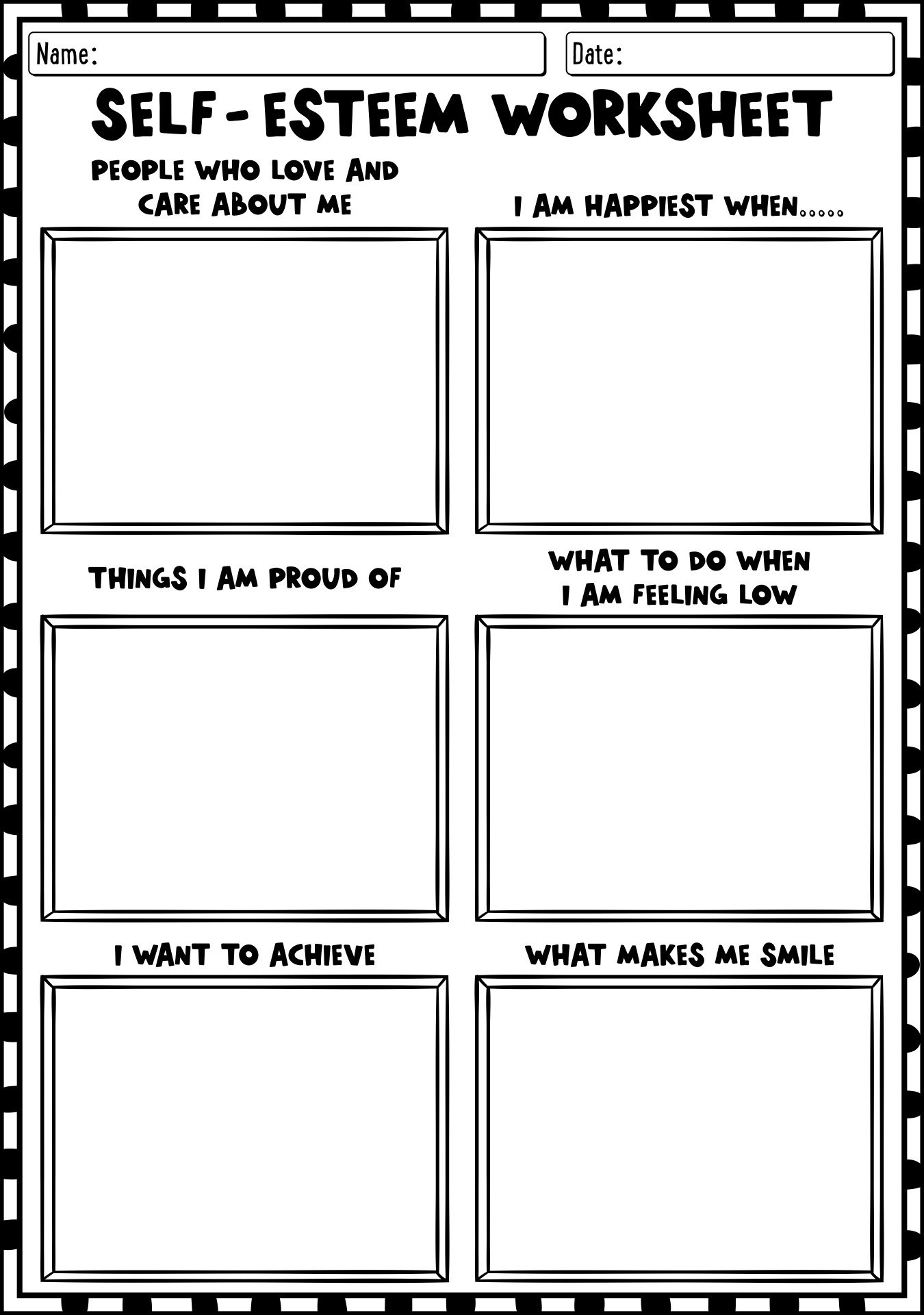 16 Self Esteem Worksheets Printable Free Free PDF At Worksheeto 16 Self Esteem Worksheets Printable Free Free PDF At Worksheeto