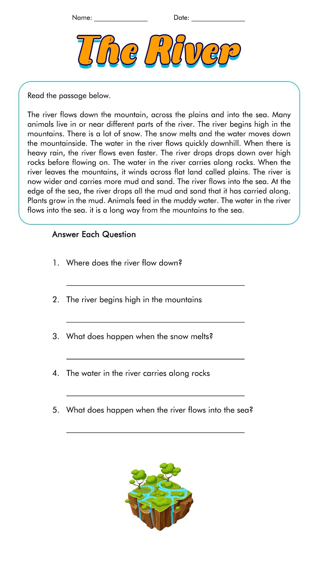 16 Short Reading Comprehension Worksheets 3rd Grade