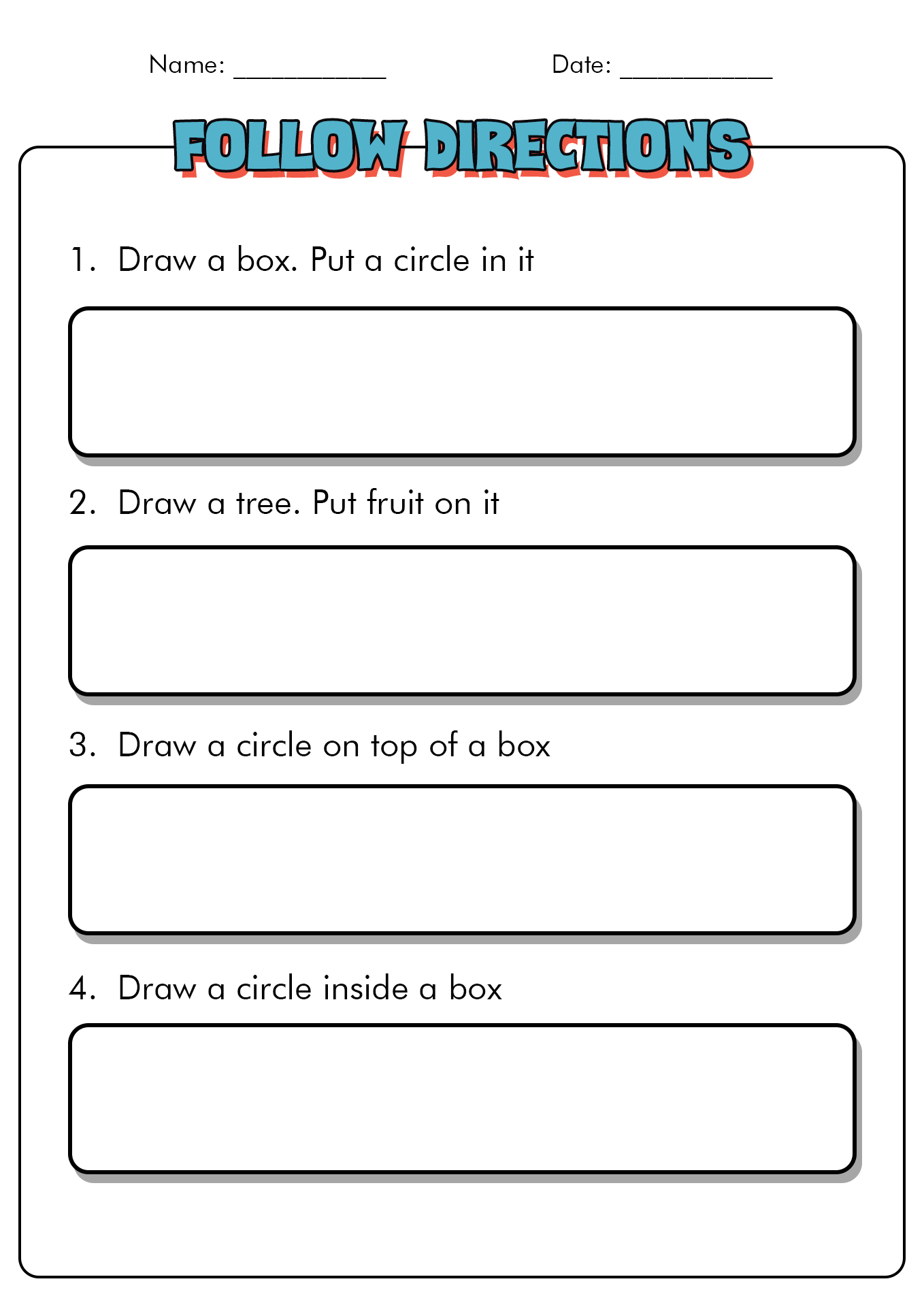 17 Following Directions First Grade Worksheets Free PDF At Worksheeto