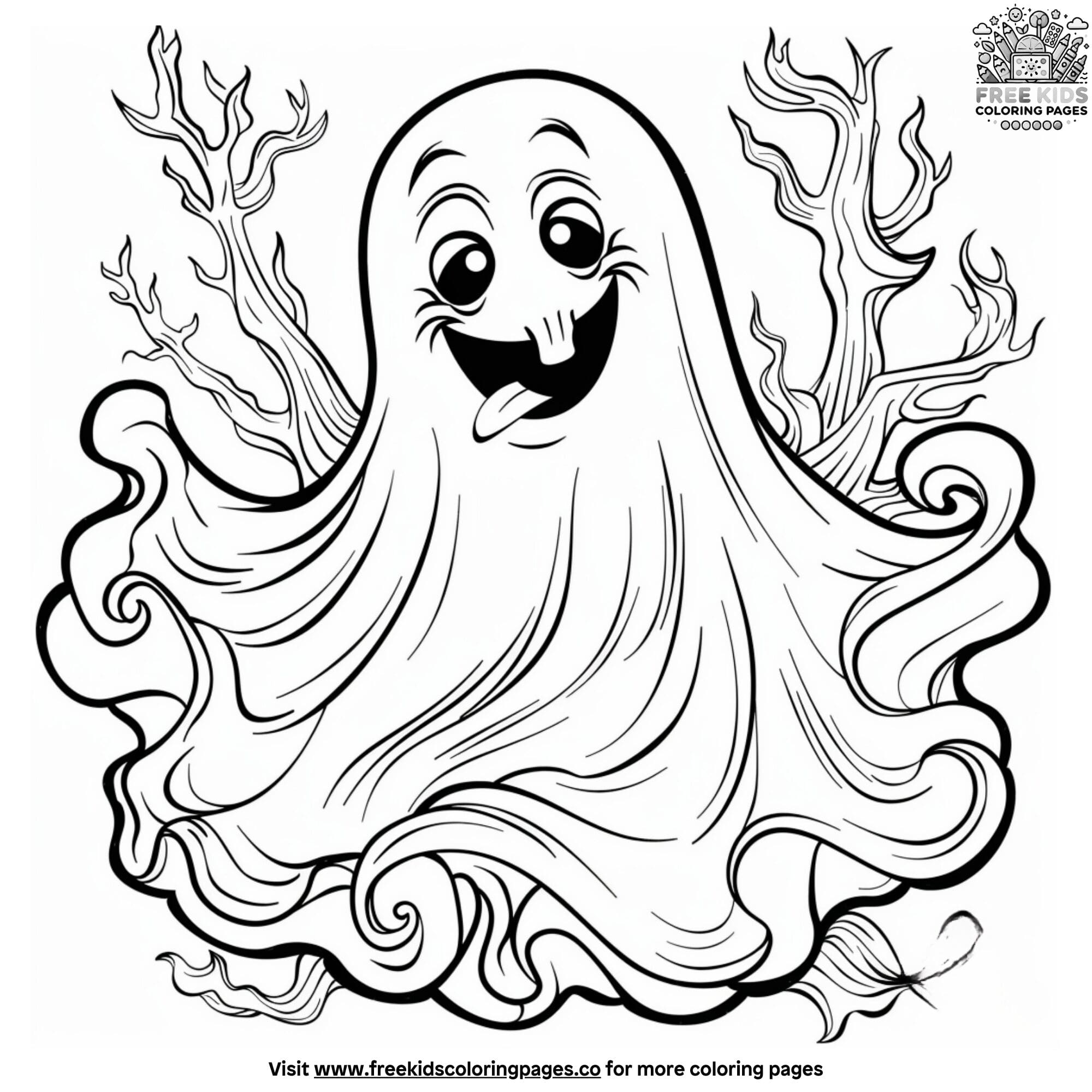 17 Spooky Ghost Coloring Pages Fun And Educational For Kids