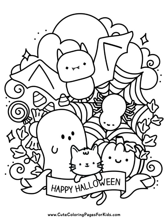18 Cute Halloween Coloring Pages Free Printable PDFs Cute Coloring 