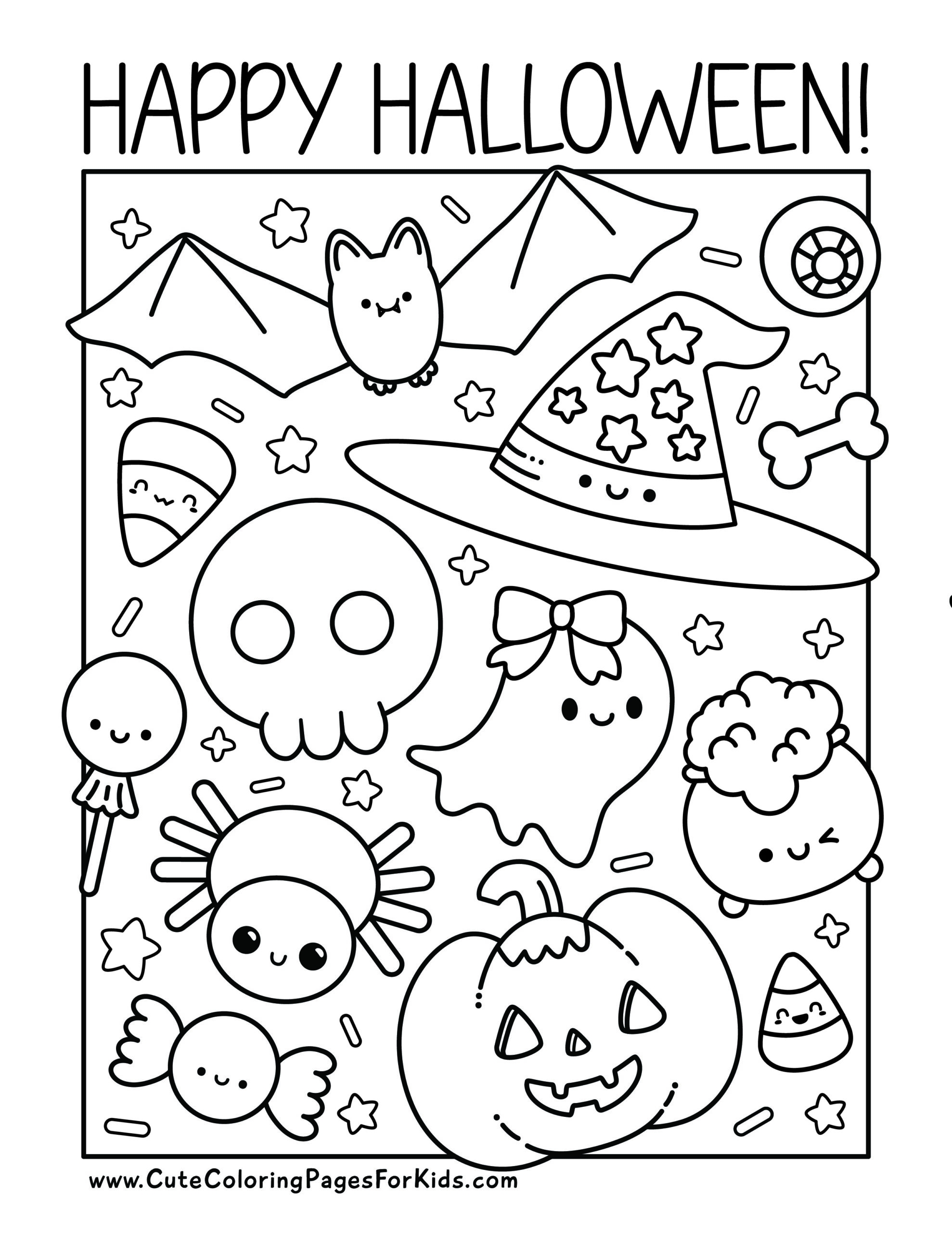 18 Cute Halloween Coloring Pages Free Printable PDFs Cute Coloring 18 Cute Halloween Coloring Pages Free Printable PDFs Cute Coloring