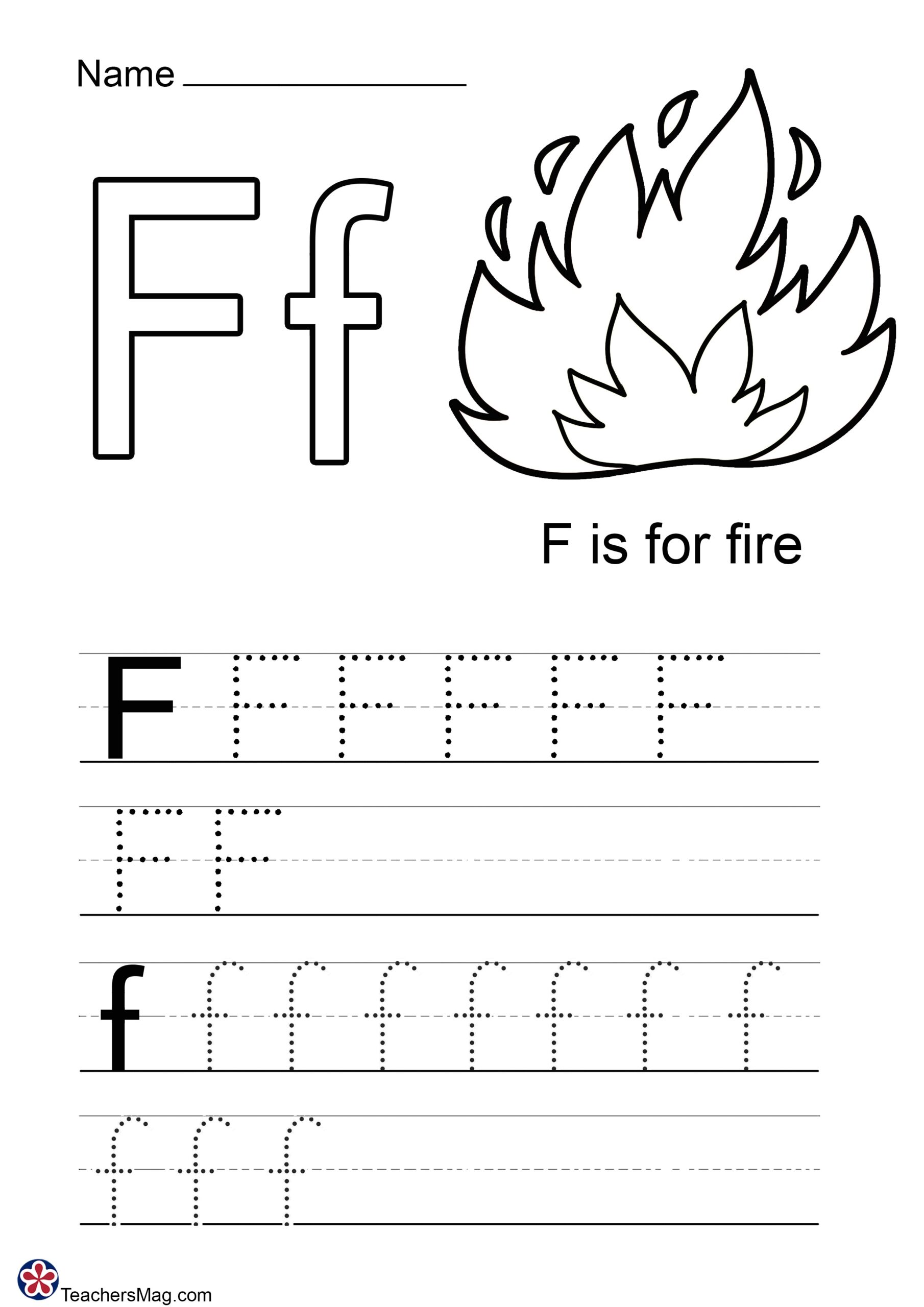 letter f worksheets for preschool