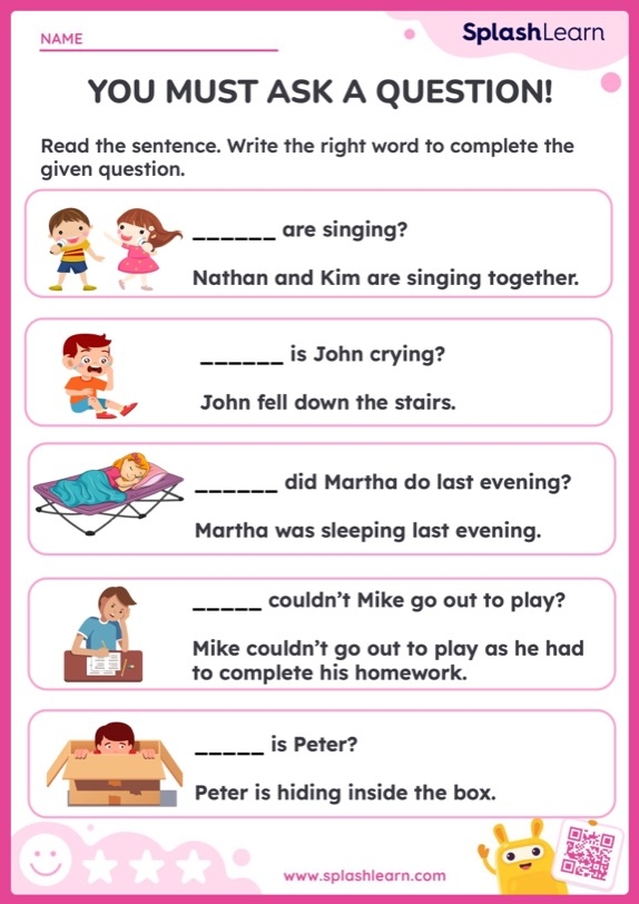 1st Grade ELA Ask And Answer Questions Worksheets Free Printable 1st Grade ELA Ask And Answer Questions Worksheets Free Printable