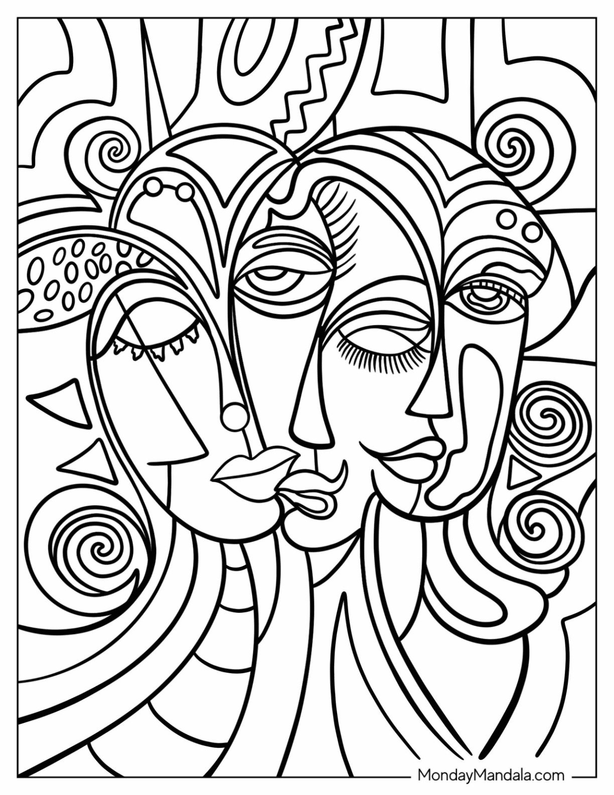 20 Abstract Coloring Pages Free PDF Printables 20 Abstract Coloring Pages Free PDF Printables