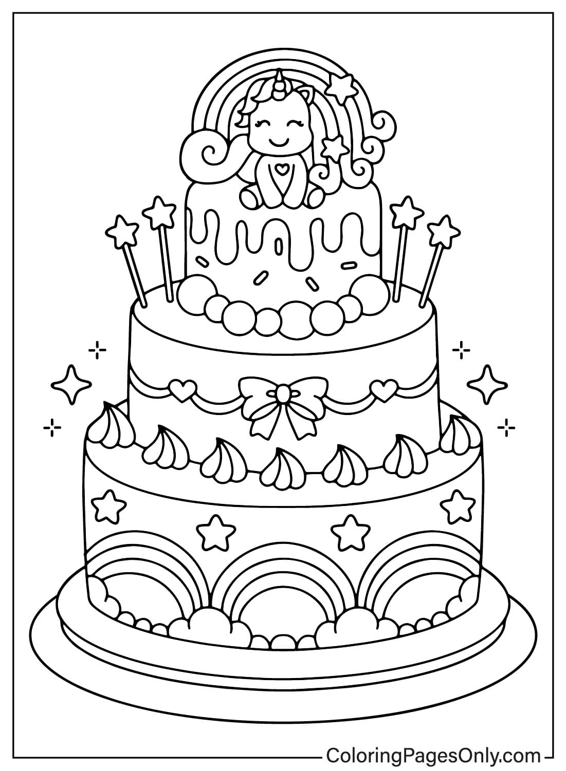 20 Birthday Cake Coloring Pages Free Printable PDF Online Coloring 20 Birthday Cake Coloring Pages Free Printable PDF Online Coloring