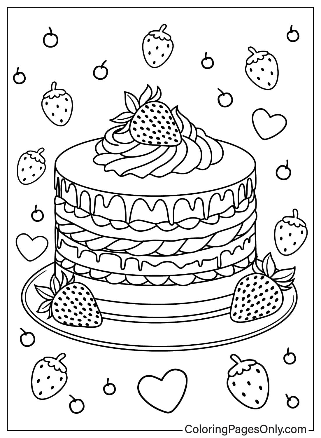 20 Birthday Cake Coloring Pages Free Printable PDF Online Coloring 20 Birthday Cake Coloring Pages Free Printable PDF Online Coloring