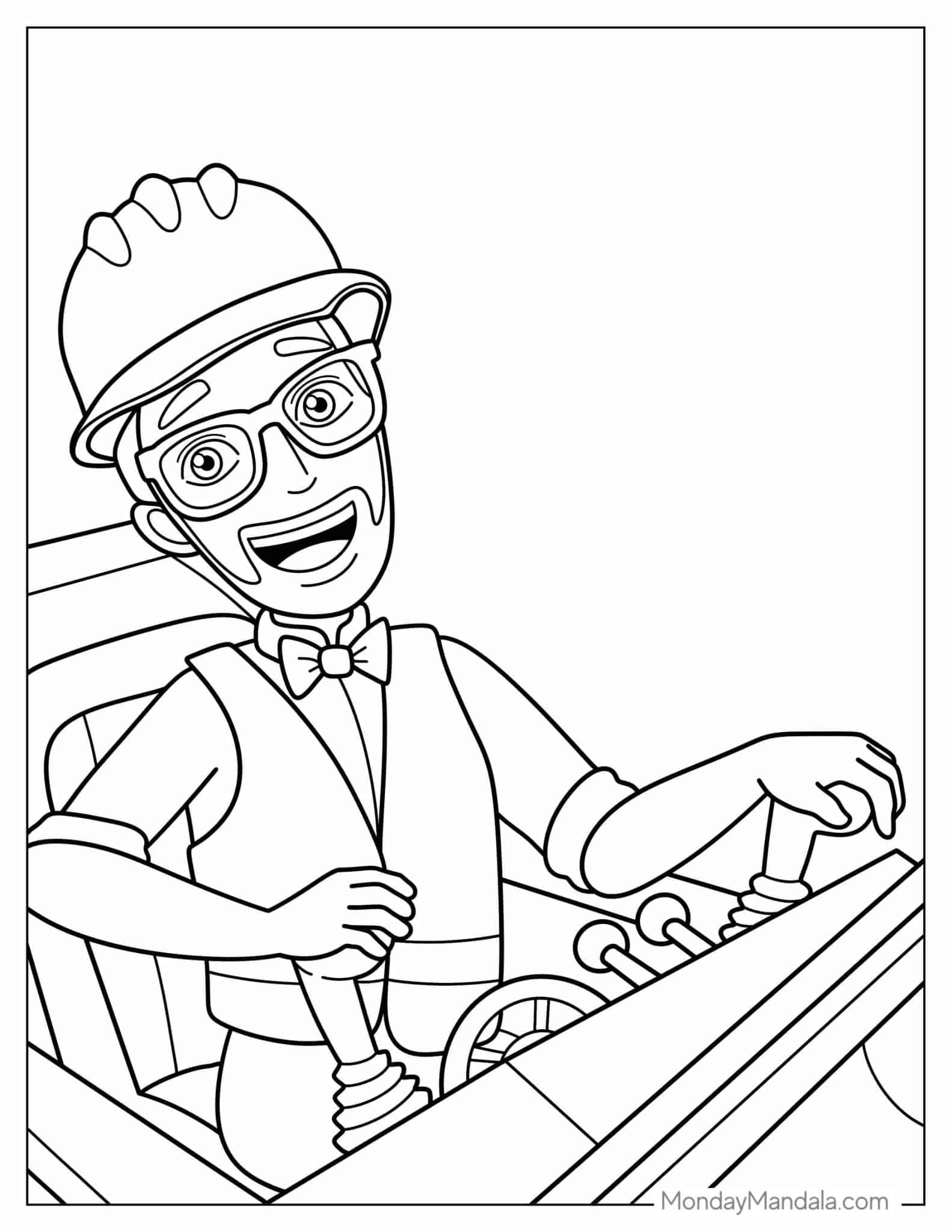 20 Blippi Coloring Pages Free PDF Printables 
