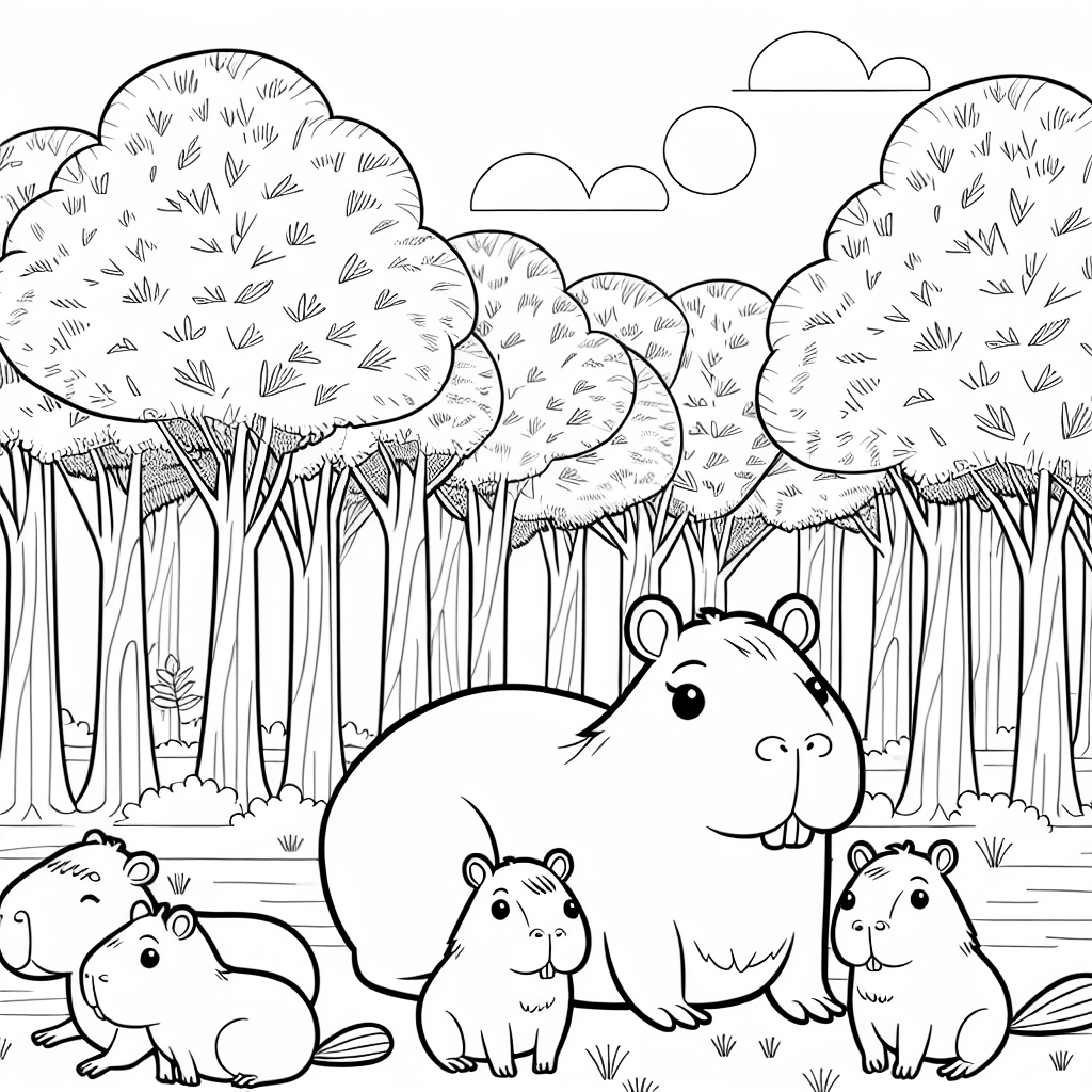 20 Capybara Coloring Pages Free Pdf Printables Artofit