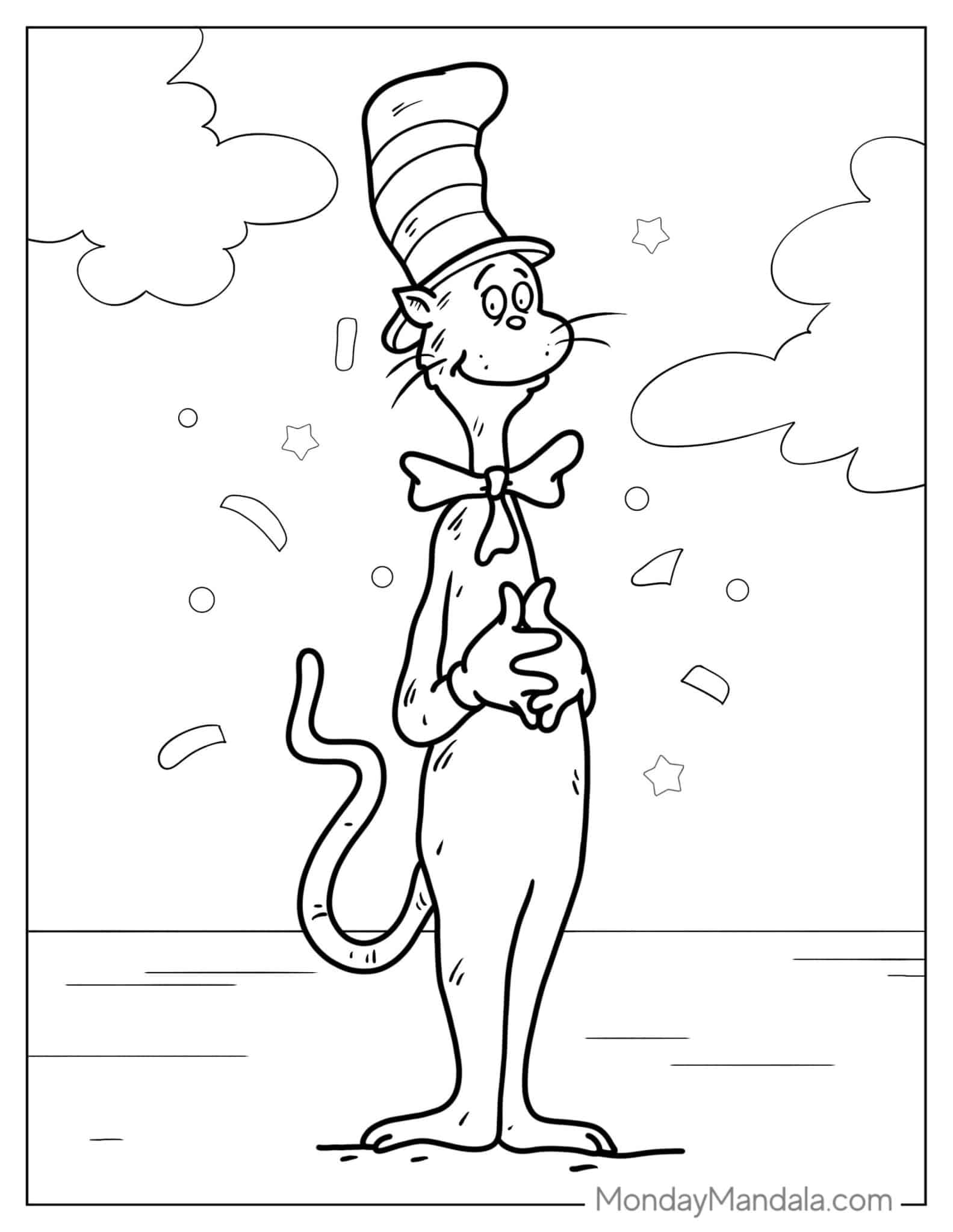 20 Cat In The Hat Coloring Pages Free PDF Printables 20 Cat In The Hat Coloring Pages Free PDF Printables