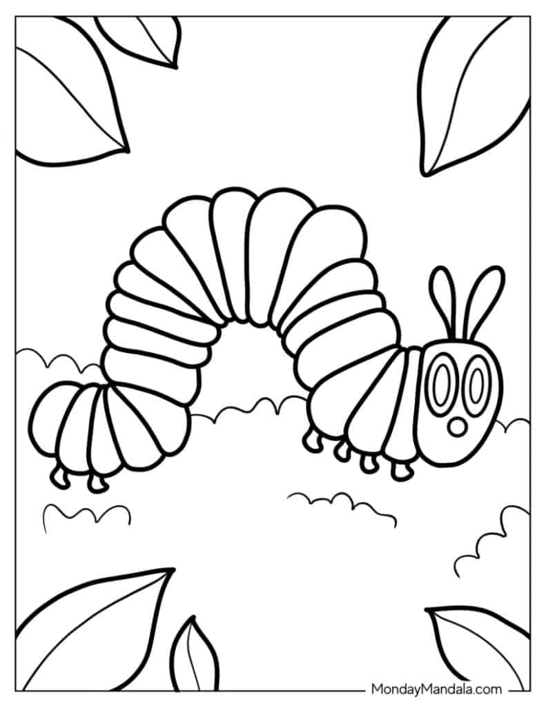 20 Caterpillar Coloring Pages Free PDF Printables 