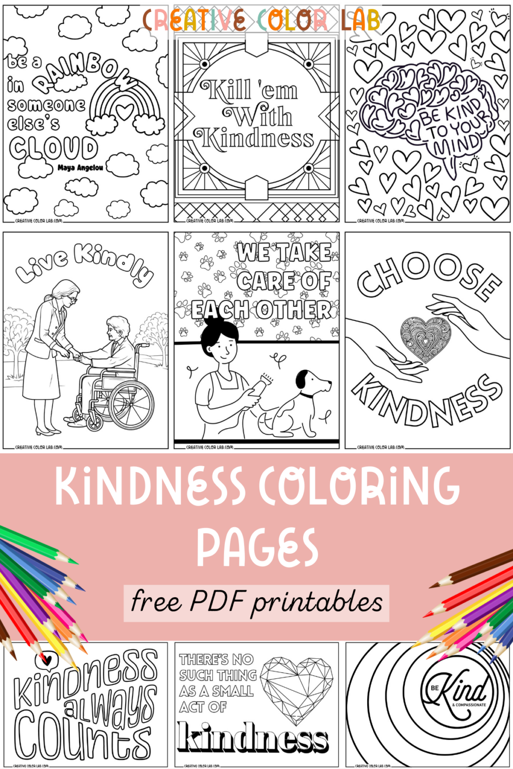 20 Coloring Pages On Kindness Free PDF Printables
