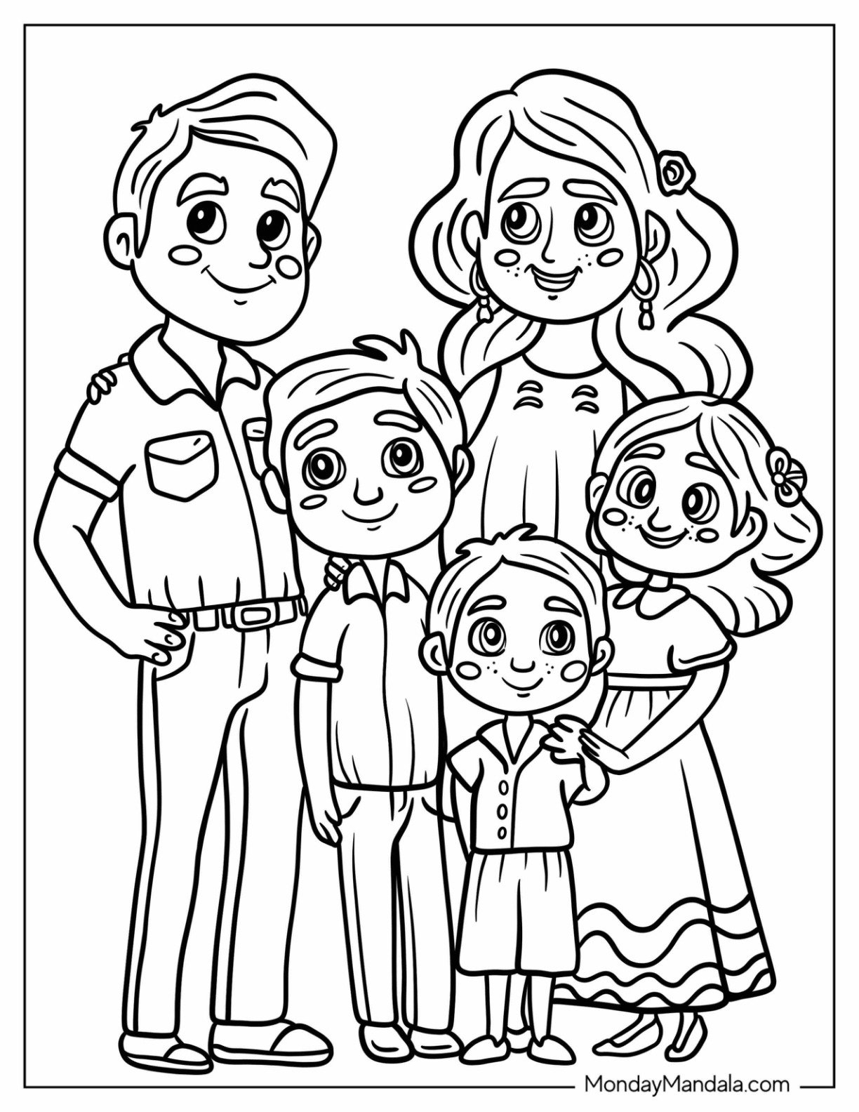 family coloring pages
