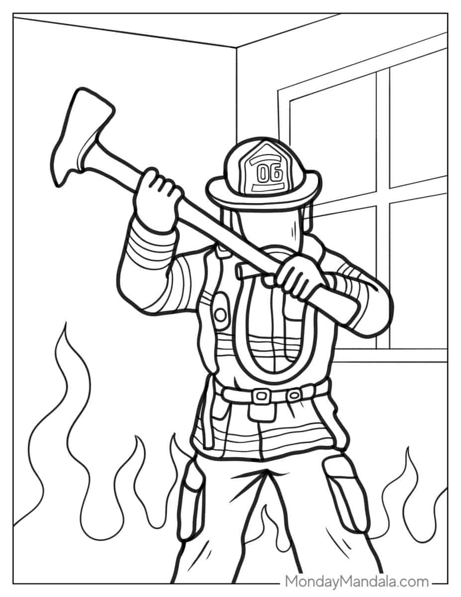 20 Firefighter Coloring Pages Free PDF Printables 