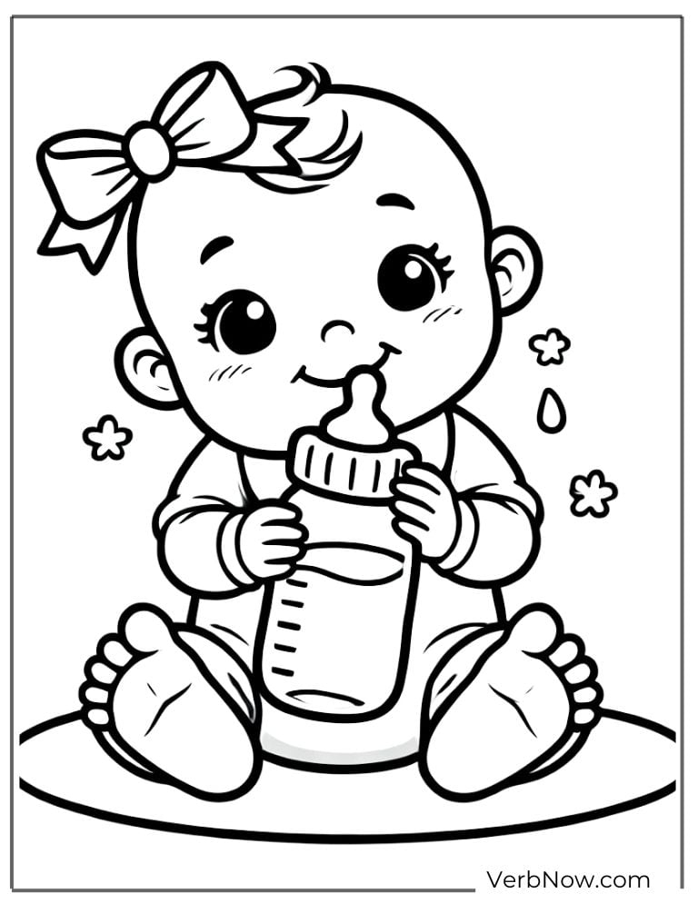 20 Free Baby Coloring Pages 100 Printable PDF 