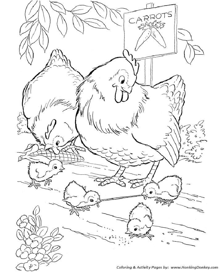 chicken coloring page
