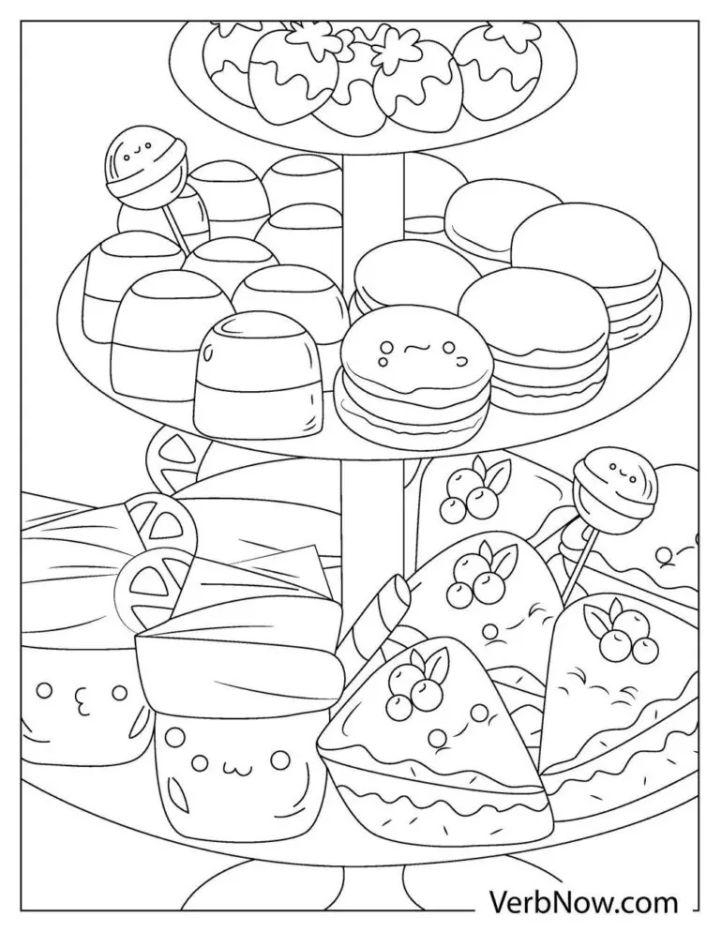 20 Free Dessert Coloring Pages For Kids And Adults Blitsy