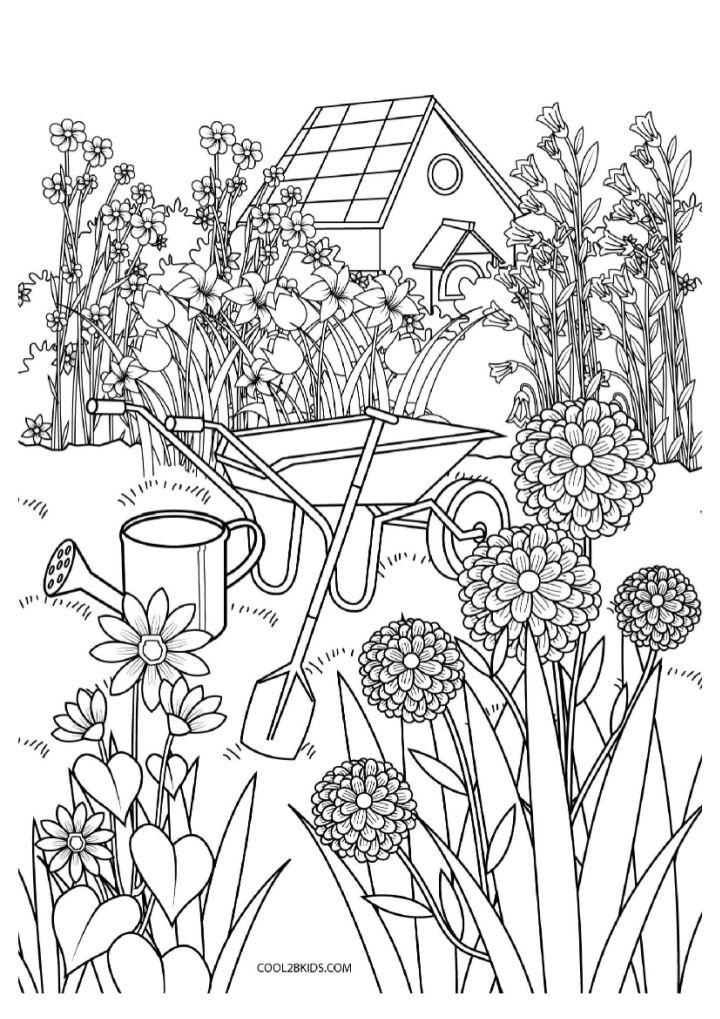 coloring garden pages coloring garden pages
