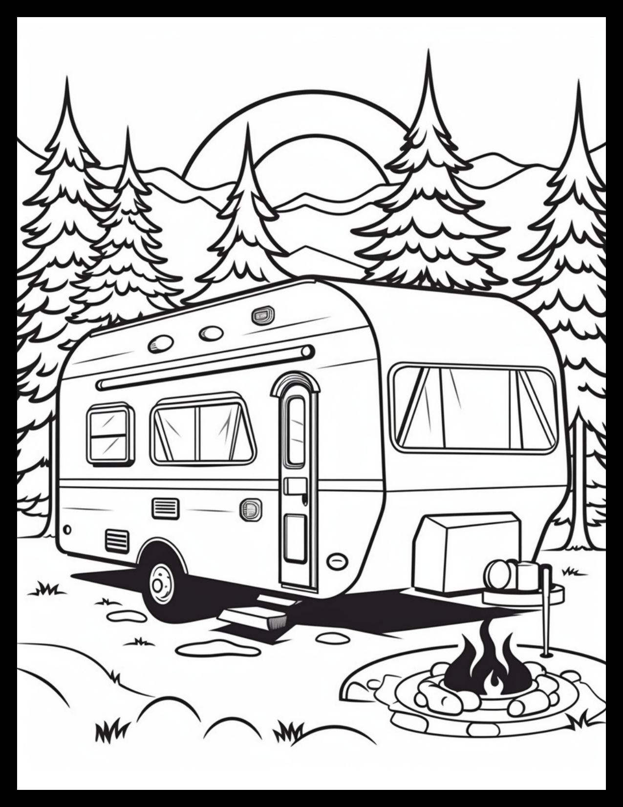20 Free Printable RV Camper Coloring Pages For All Ages 20 Free Printable RV Camper Coloring Pages For All Ages