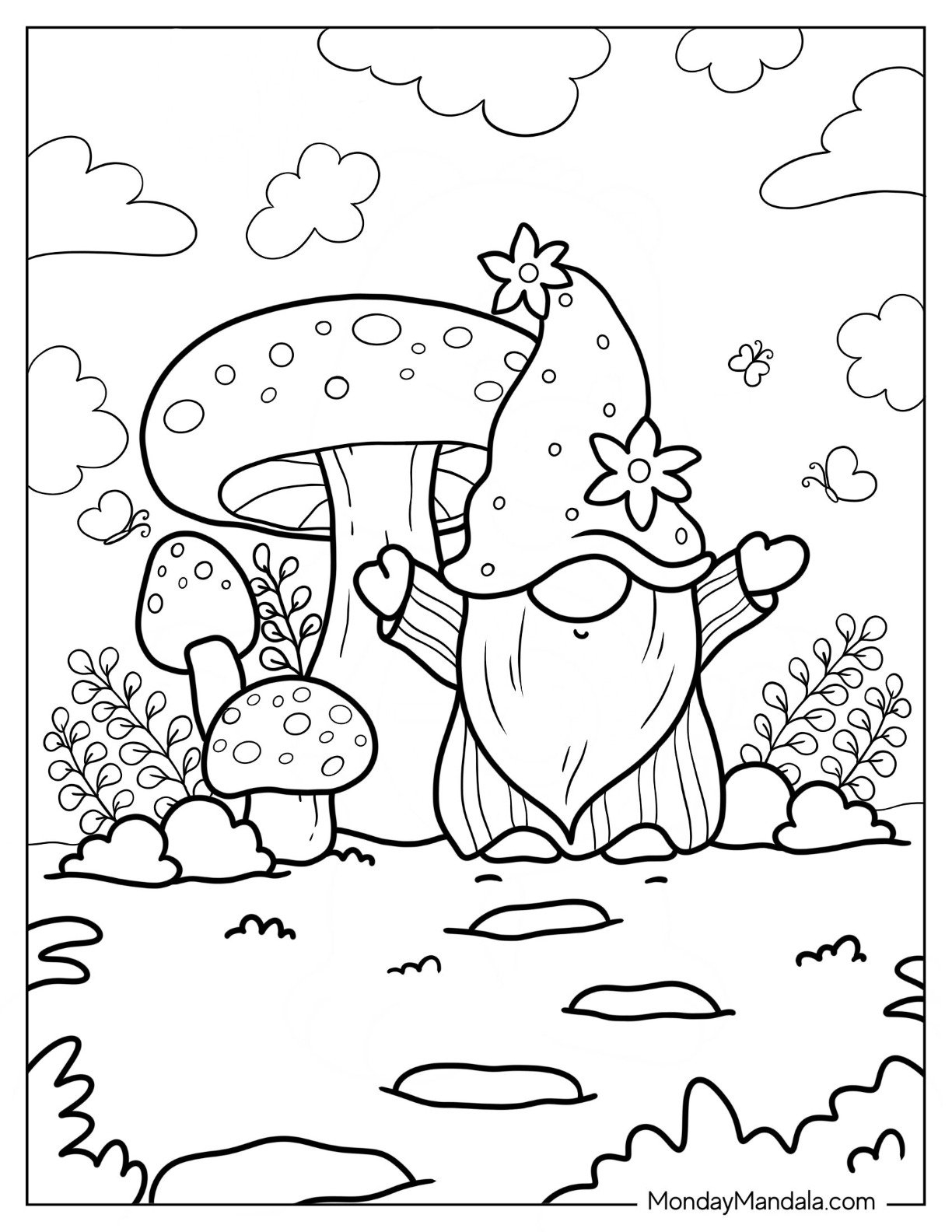 20 Gnome Coloring Pages Free PDF Printables 20 Gnome Coloring Pages Free PDF Printables